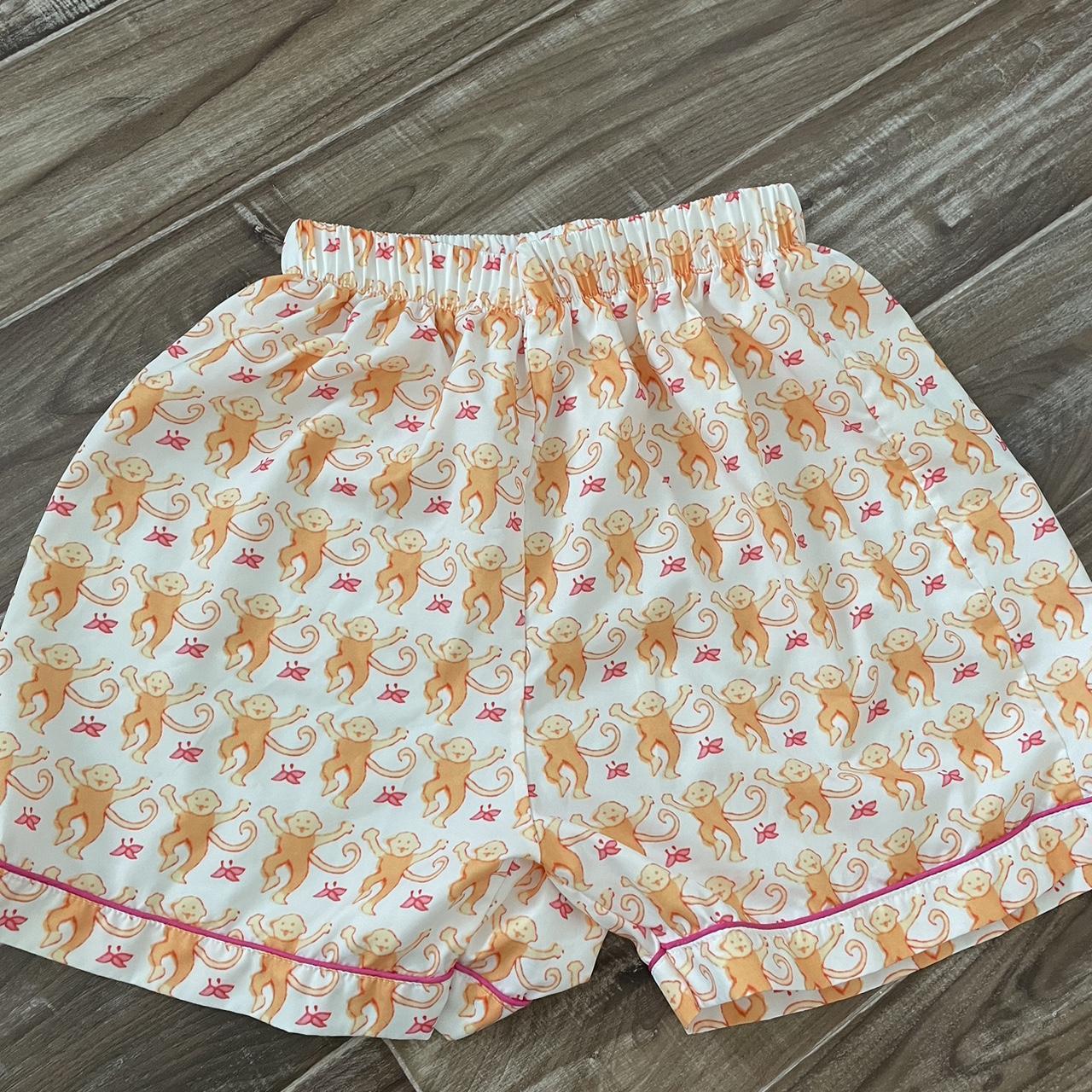 DUPE!! roller rabbit pajamas, orange/pink, very cute... - Depop