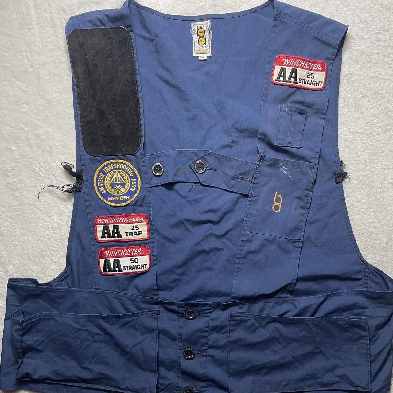 Men's Vest - Blue/Navy - XXL – VTG Bob Allen Skeet Trap Shooting Vest …