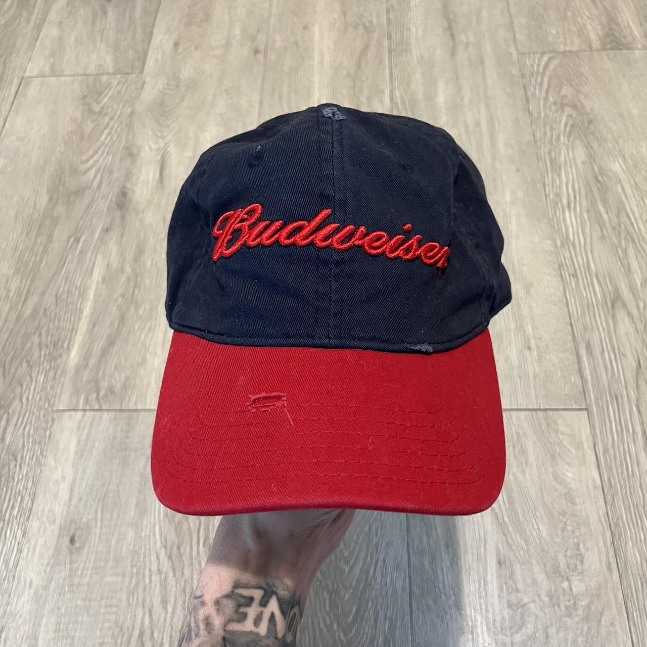 vintage-y2k-budweiser-hat-snapback-one-size-fits-depop