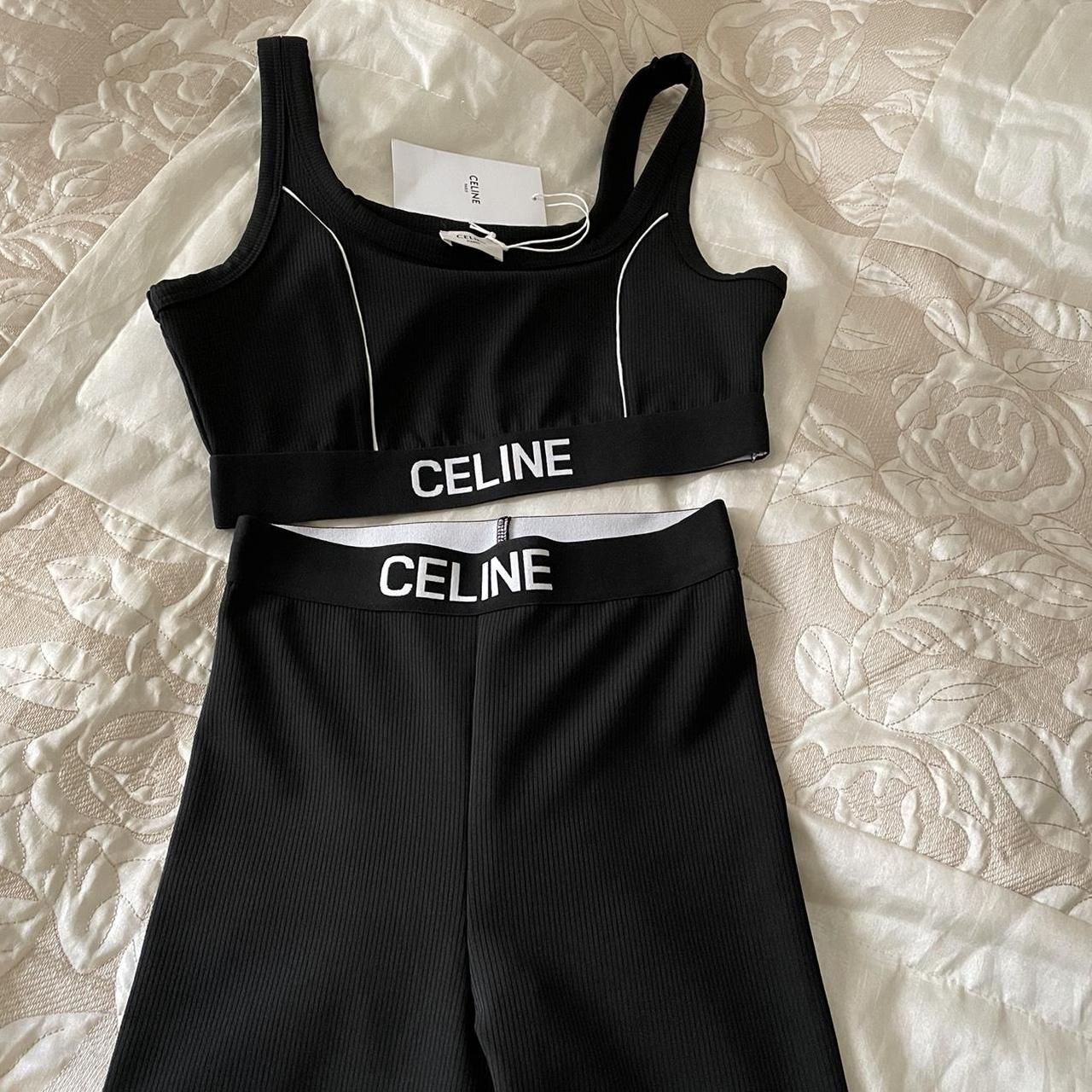 Celine leggings and top. Top small size legging xs - Depop