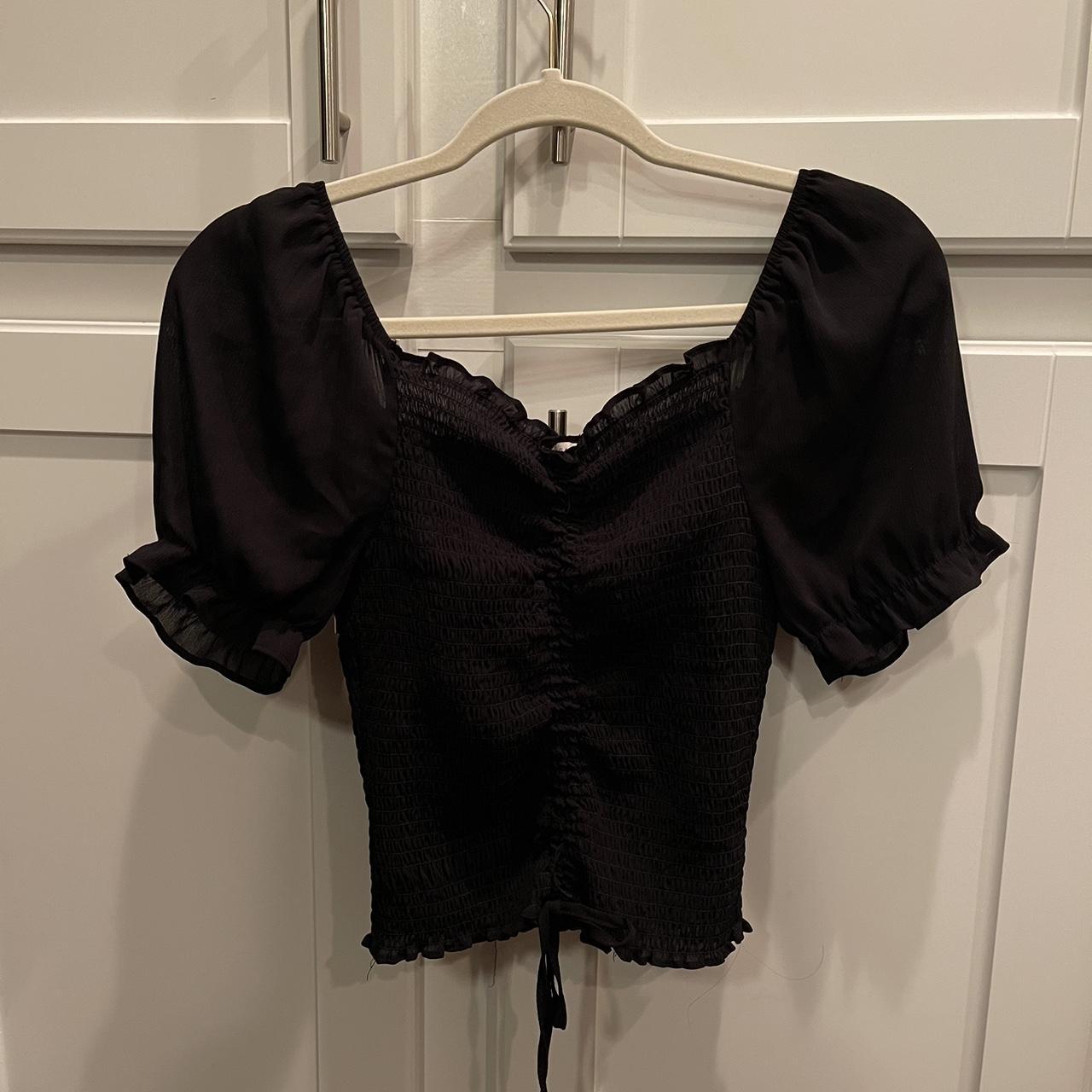 Black Crop Top Size Large - Extra Large Fitted - Depop