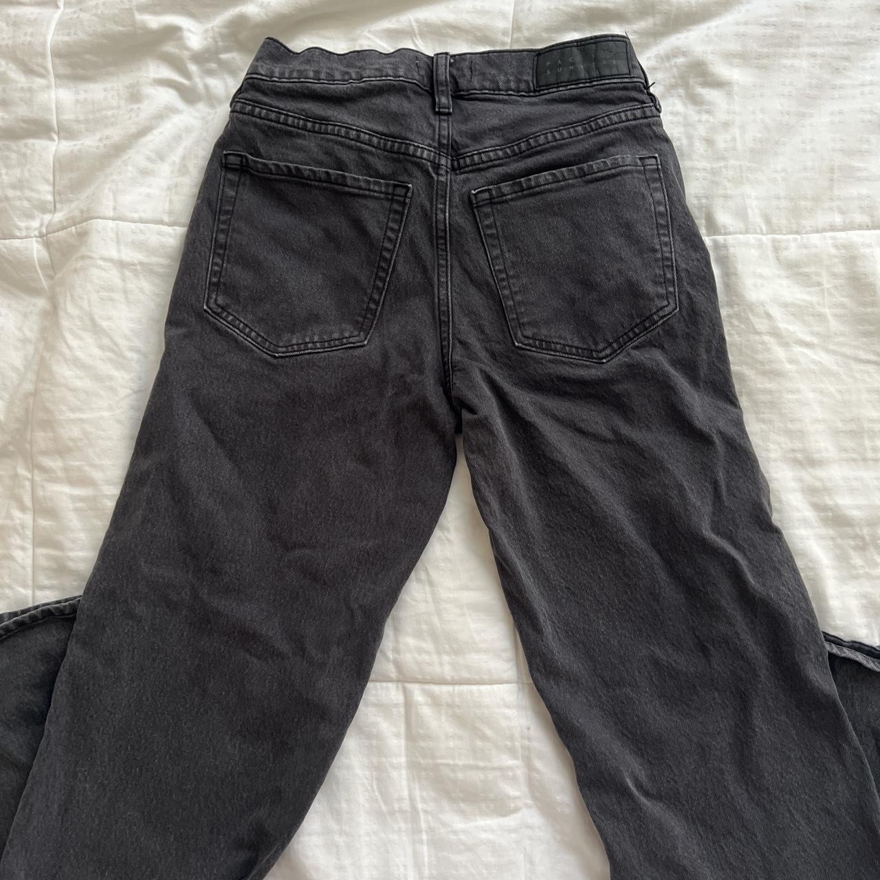 PacSun Black Stretch '90s Straight Leg Jeans Worn... - Depop