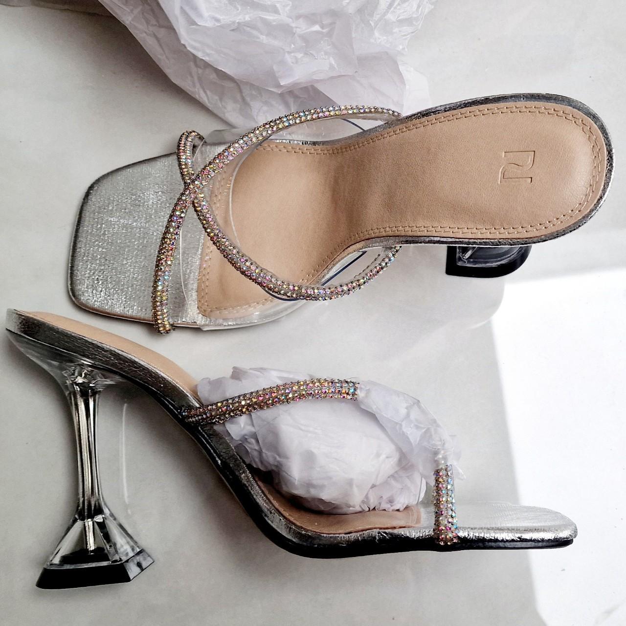 Brand new silver River Island heels UK 6 With Depop