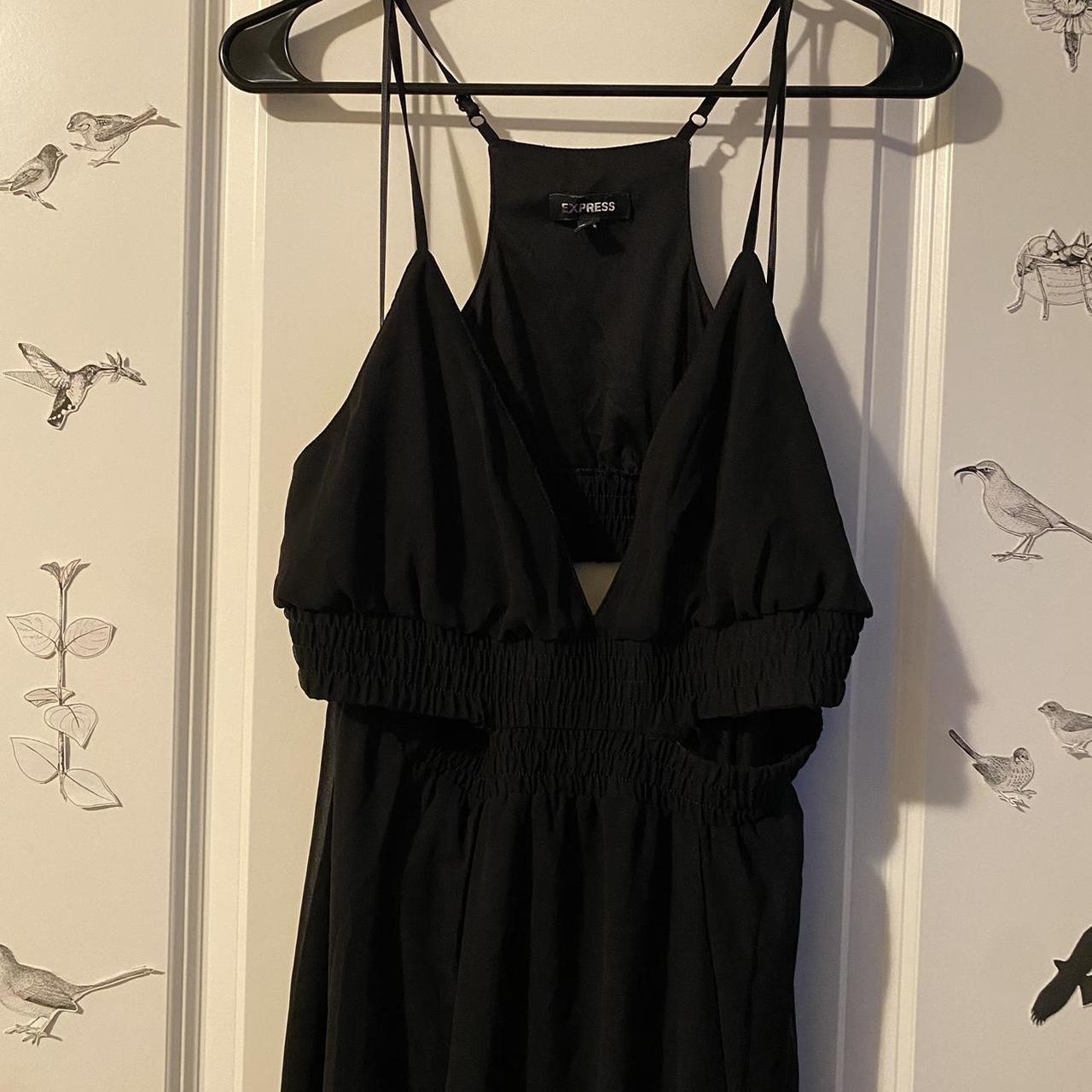 Express black halter store dress