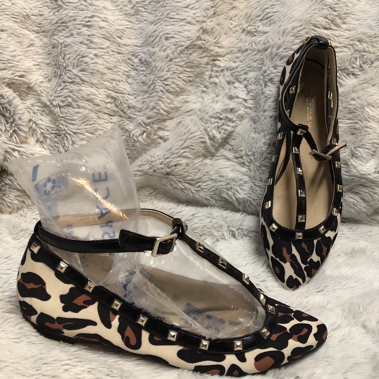 BCBGeneration Annia Studded leopard print flats. Depop