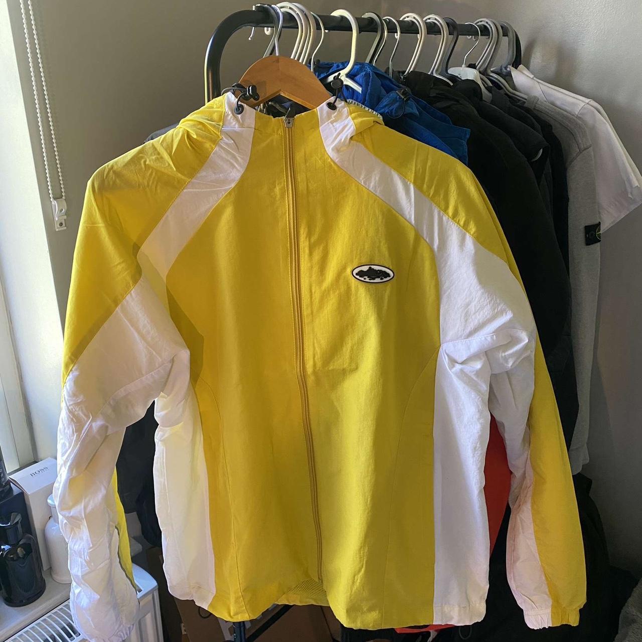 Corteiz windbreaker Yellow/white colourway Still | Depop Corteiz windbreaker Yellow/white colourway Still | Depop