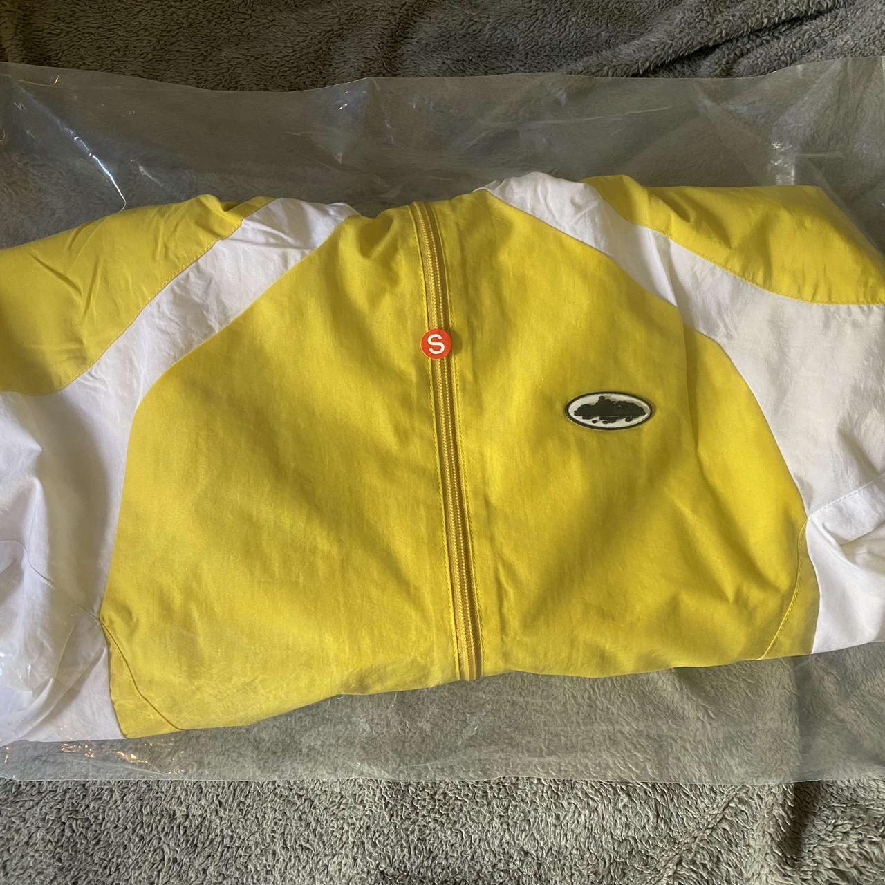 Corteiz windbreaker Yellow/white colourway Still | Depop