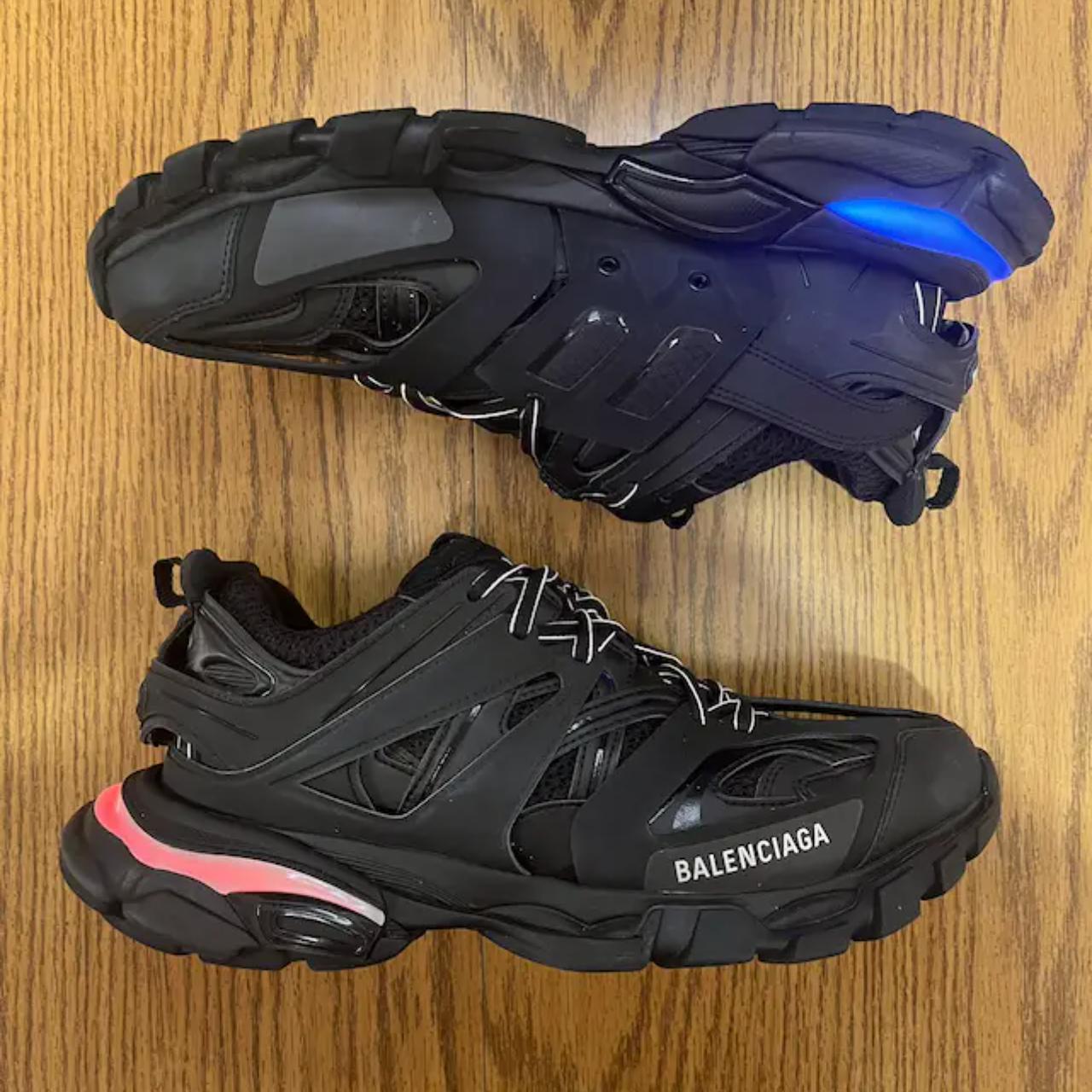 Size 9 Led light up Balenciaga track's worn a few... - Depop