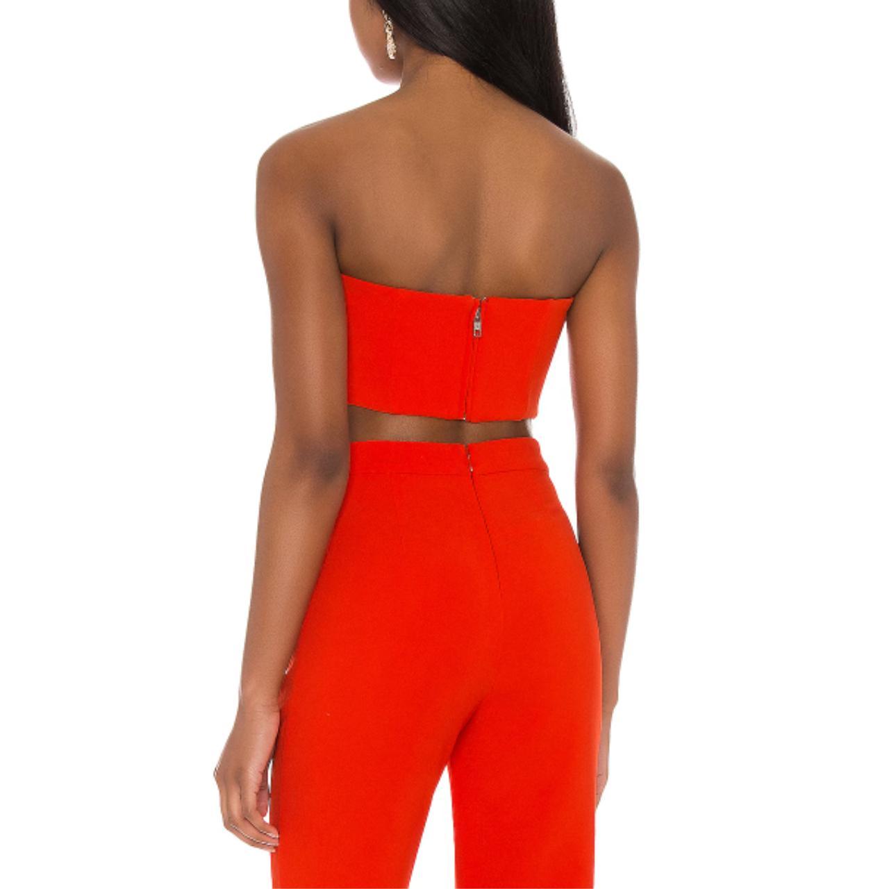 NBD Topaz Bandeau Top in Red Orange