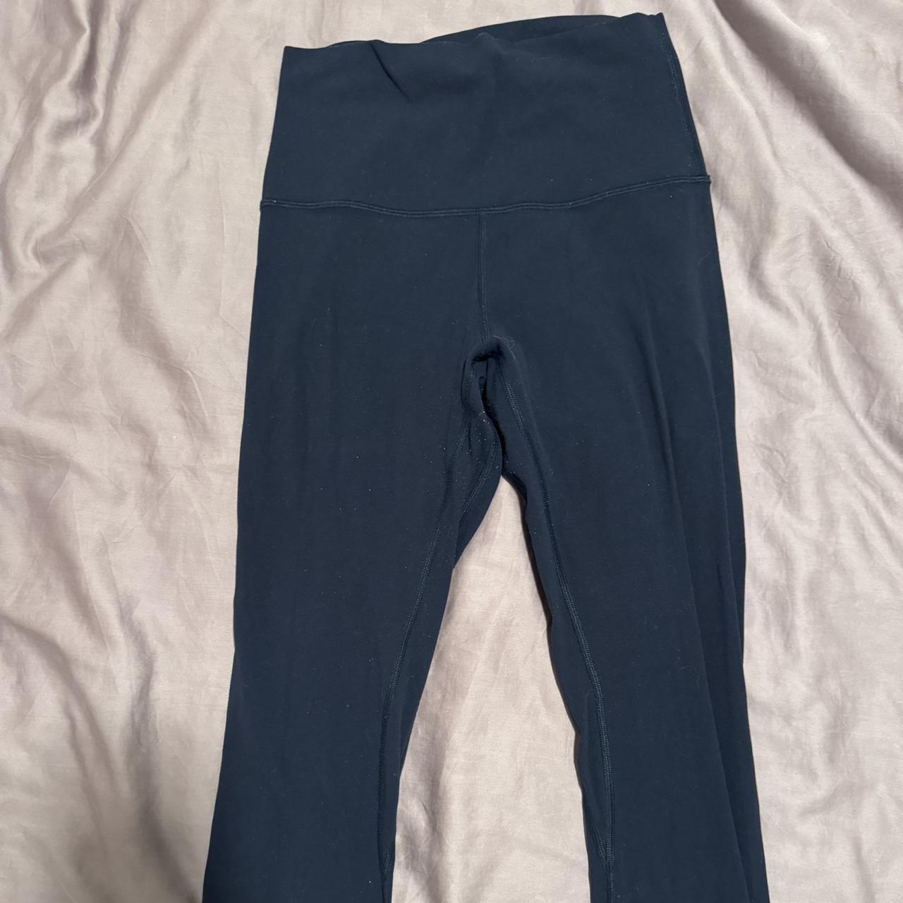 Dark blue lulu leggings (cropped length) - Depop