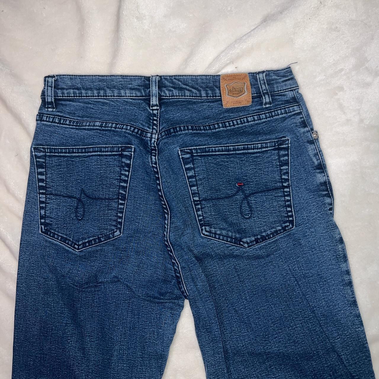 Y2K Jag denim thrifted jeans in size 8 - low rise... - Depop