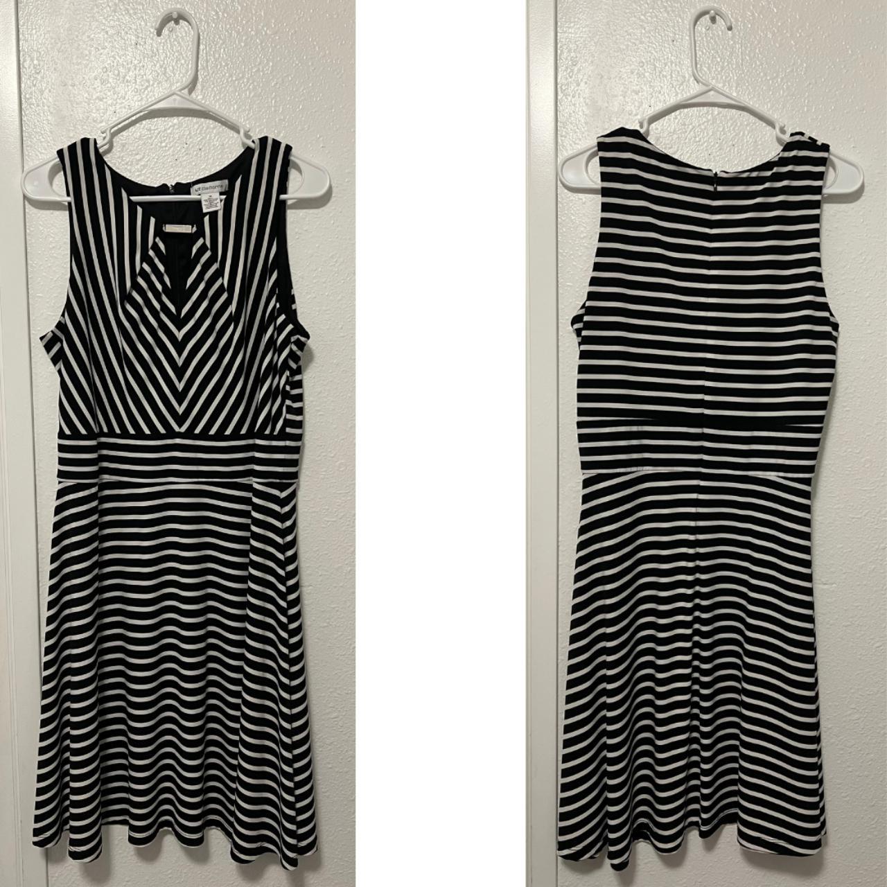 Liz claiborne black and white dress hotsell