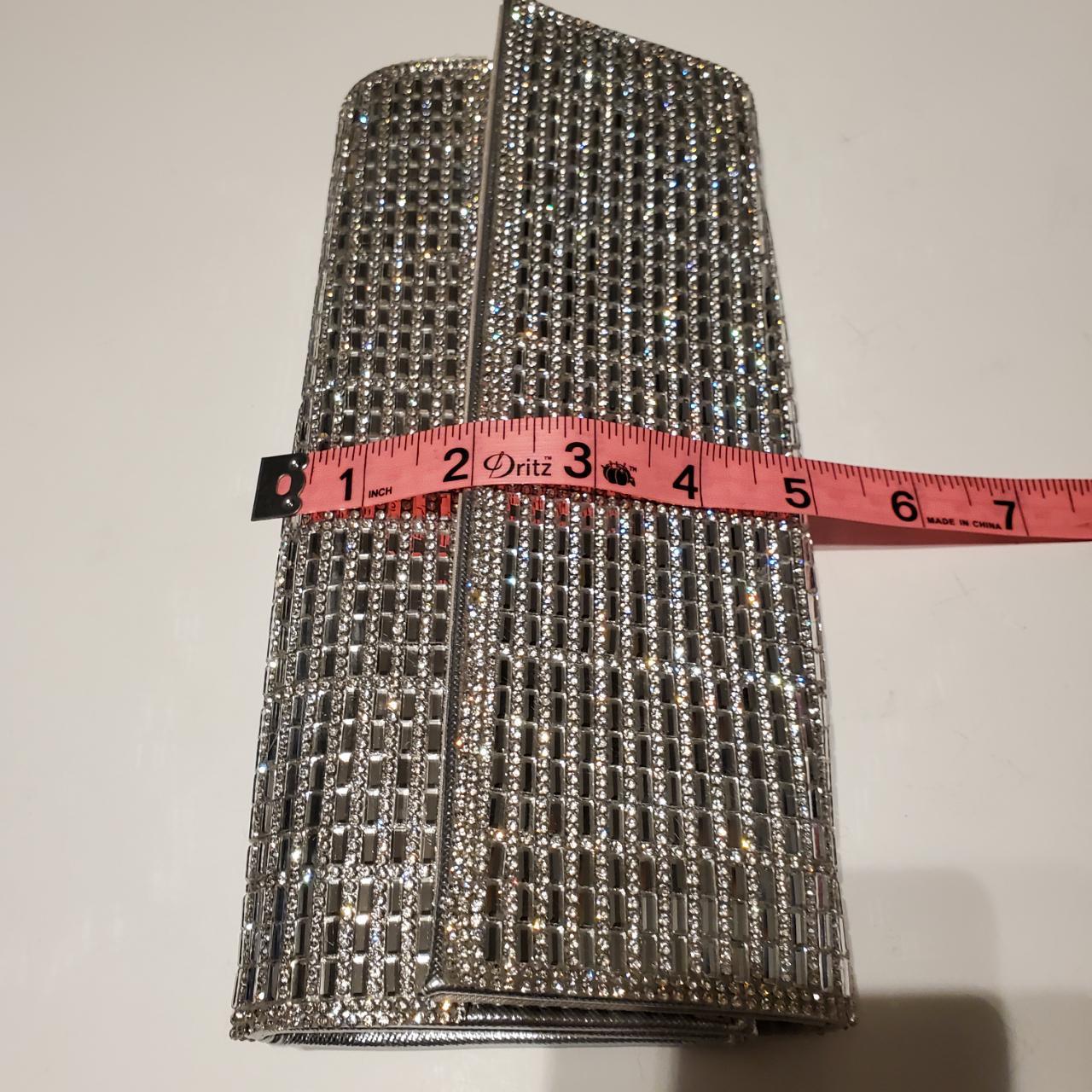 Starlet Silver and Rhinestone Evening Purse - Depop