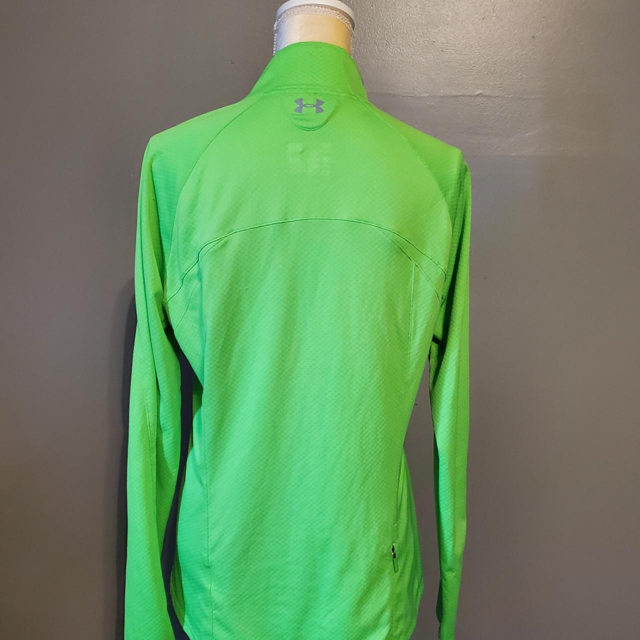 Under Armour Women's Neon Green Heat Gear Long... Depop