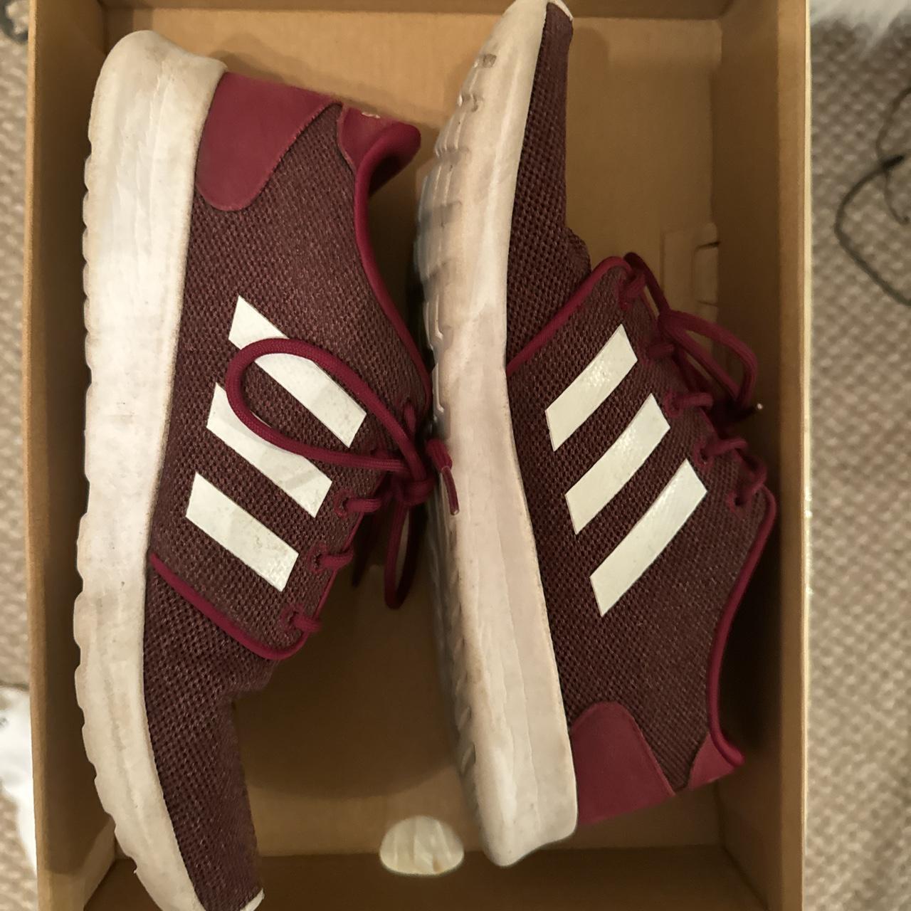 Burgundy adidas shop shoes cloudfoam