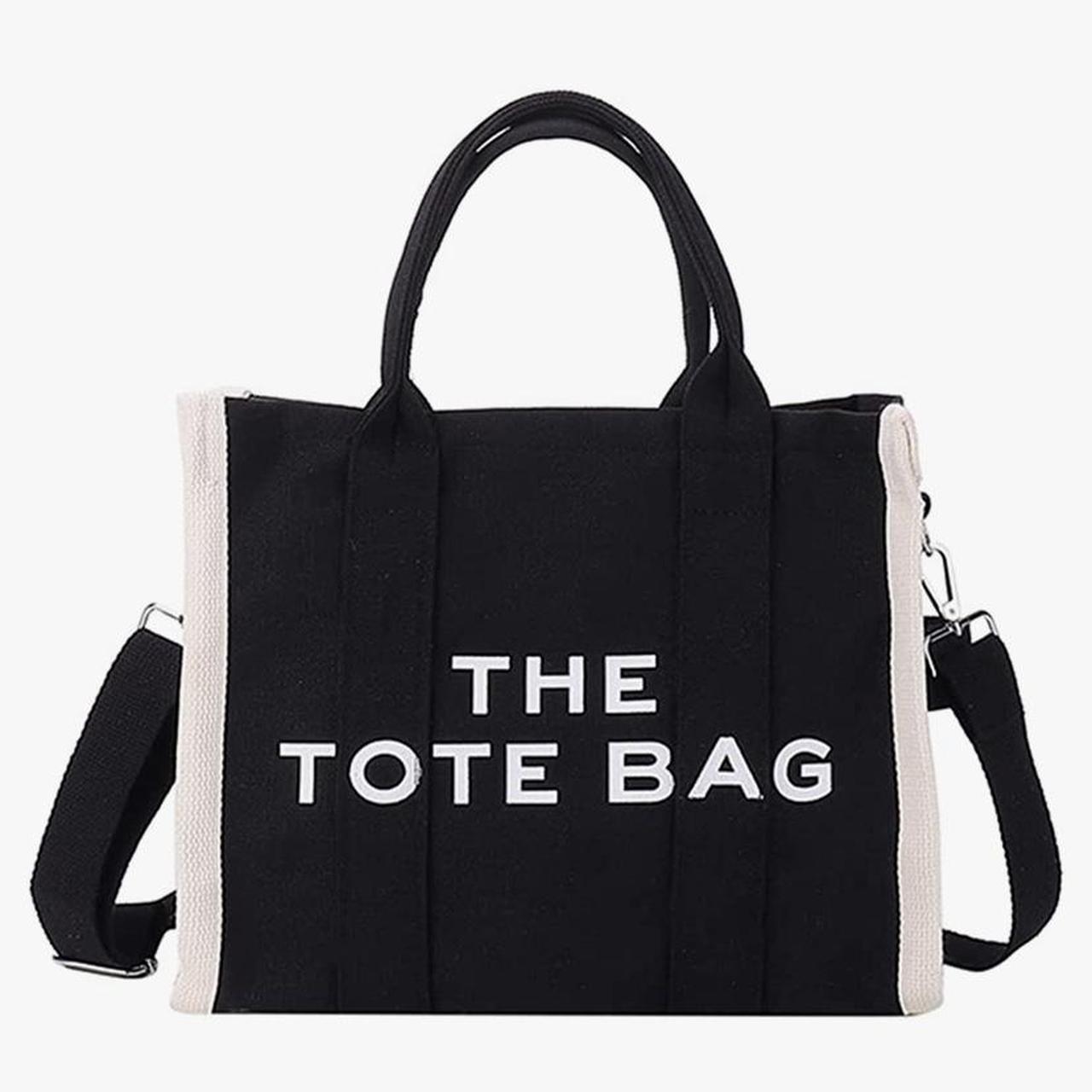 The Tote Bag square bag in black & cream too. Just... - Depop
