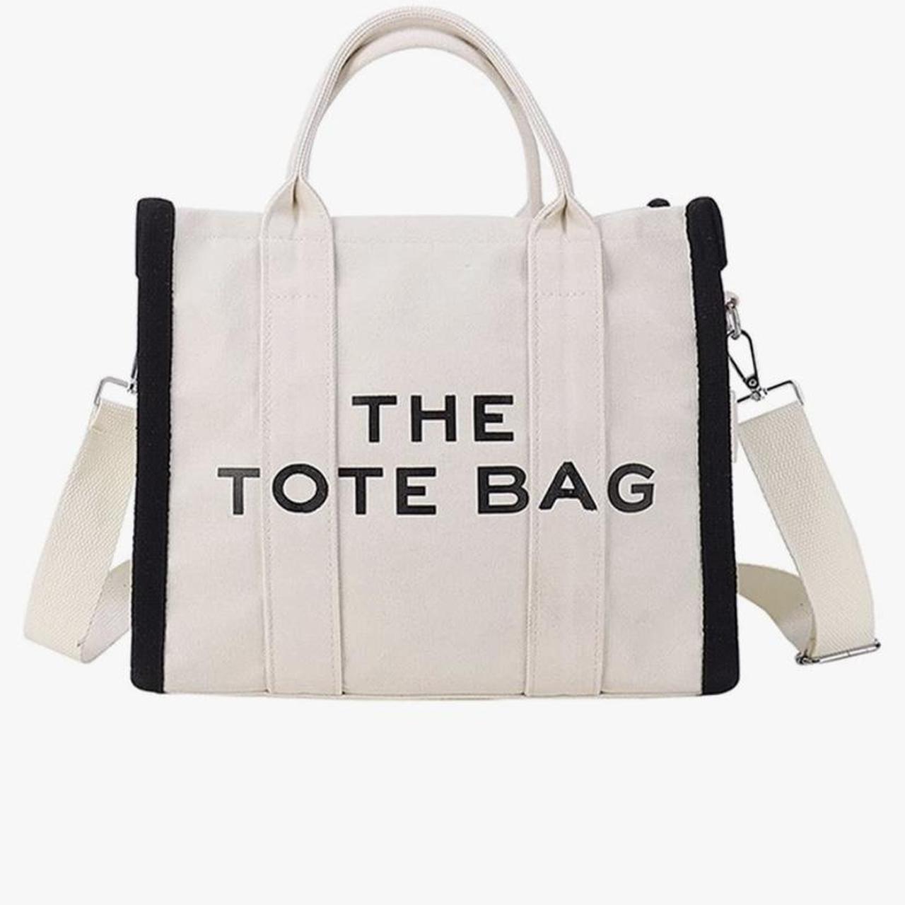 The Tote Bag square bag in black & cream too. Just... - Depop