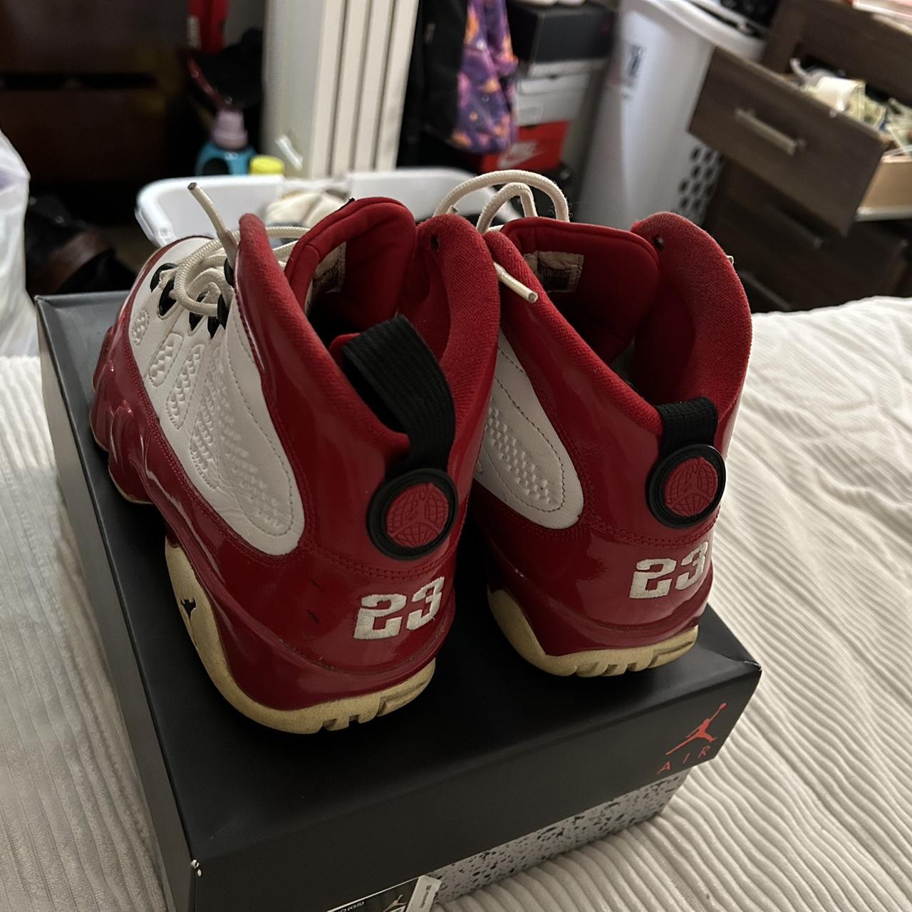 jordan retro 9 mens red and white