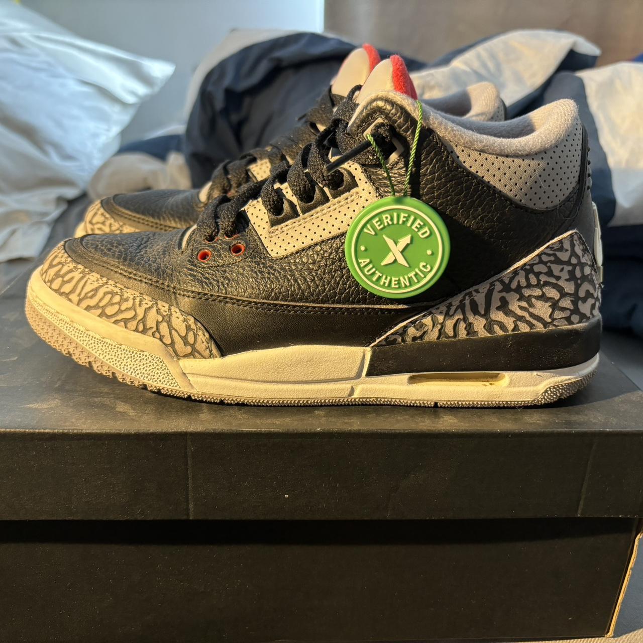 Jordan 3 Black Cement 2018 GS Size 6Y Clean. Depop