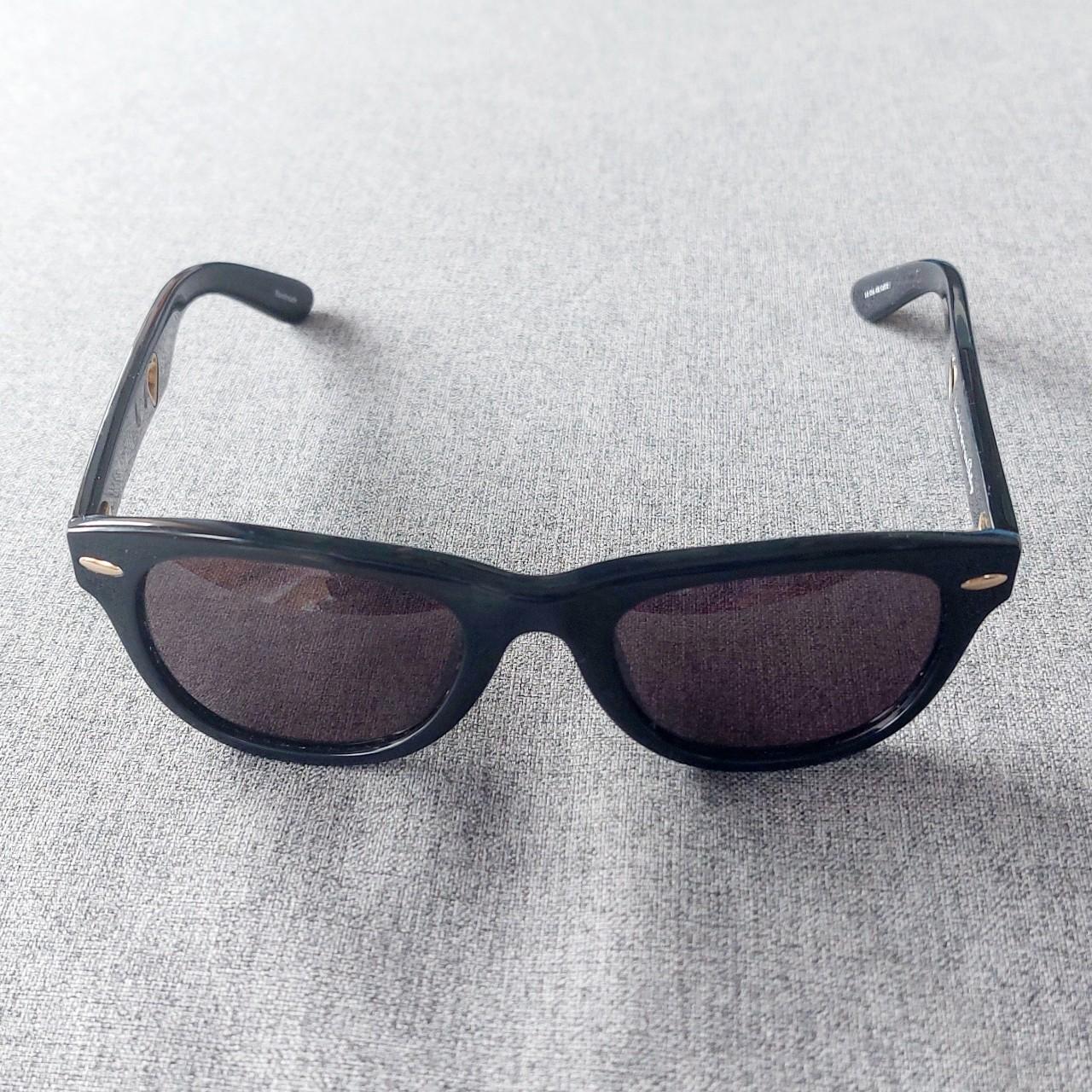 Black and gold wayfarer sunglasses best sale