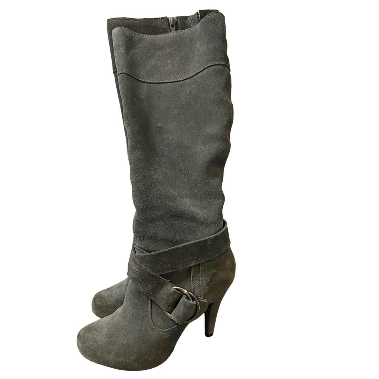 Steve madden grey suede boots online