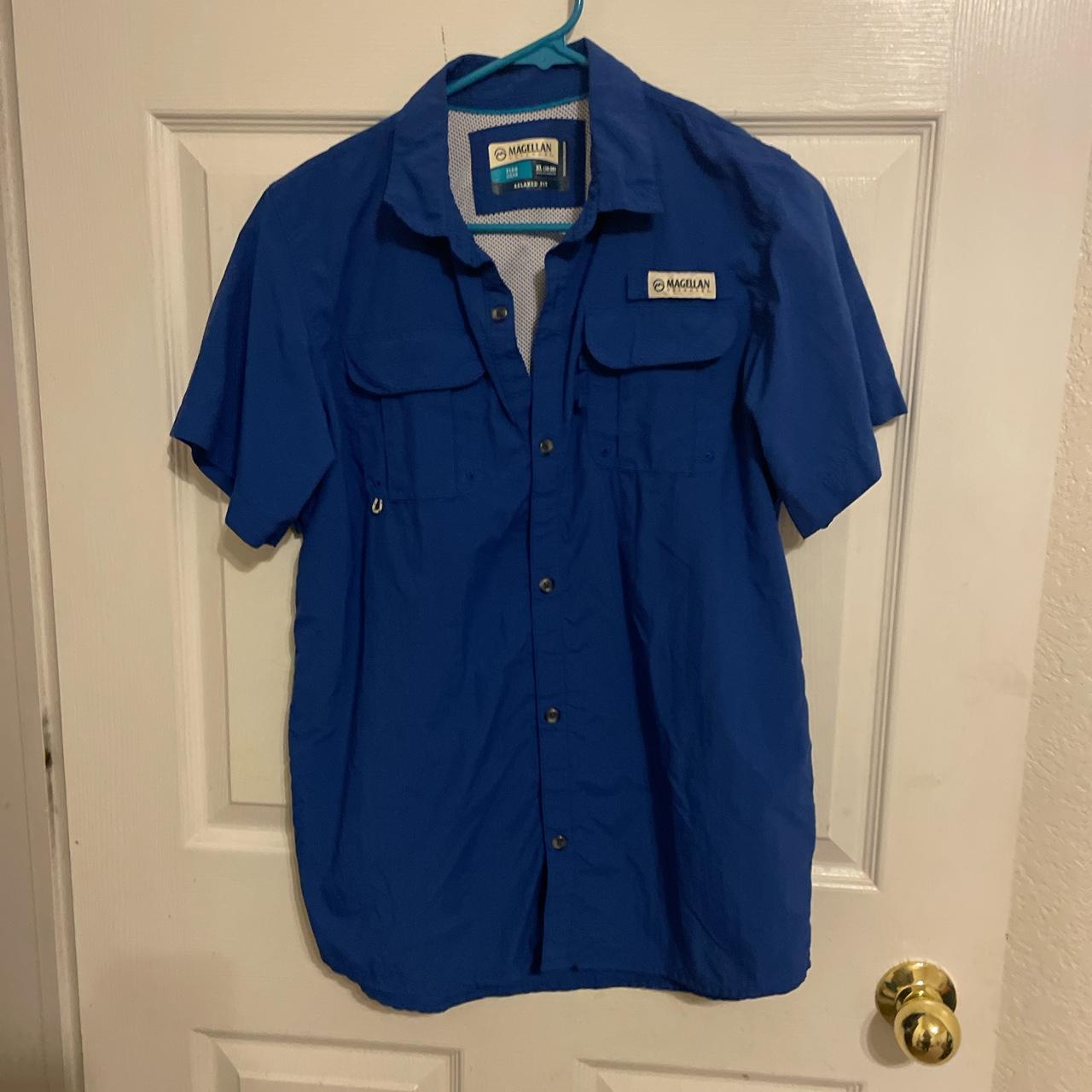 Magellan kids XL Royal blue fishing shirt Depop