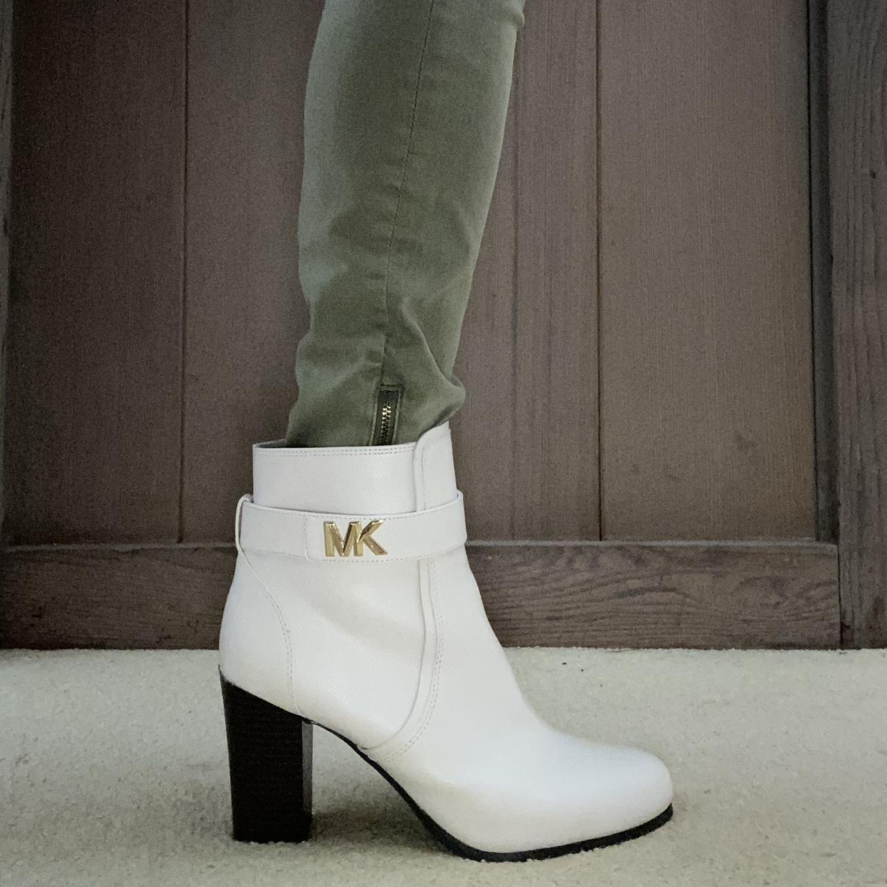 Michael Kors ankle boots 2 heel off white leather