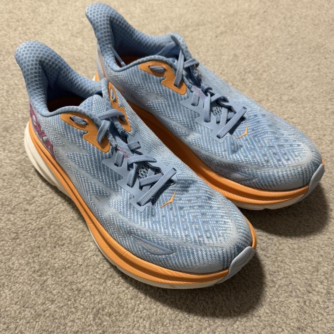 HOKA Clifton 9 Airy Blue/Ice Water Size UK 7.5 Work... - Depop