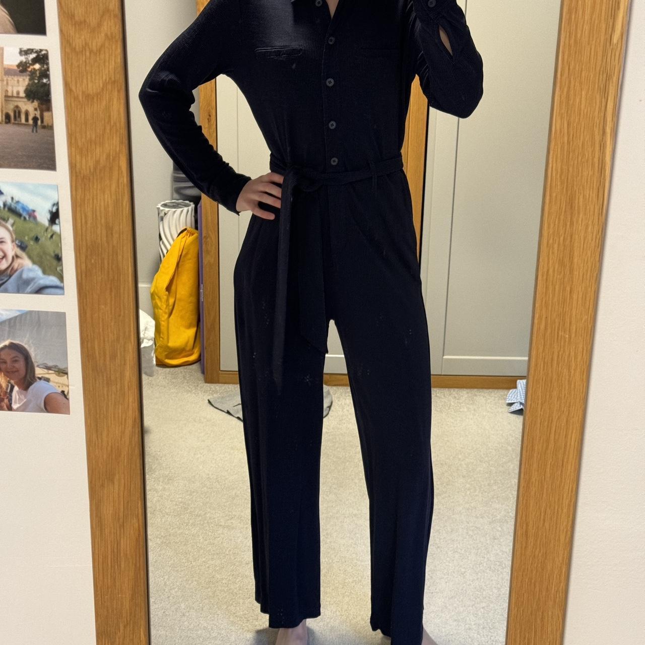 And Other Stories Navy Tie Waist Jumpsuit Size... - Depop