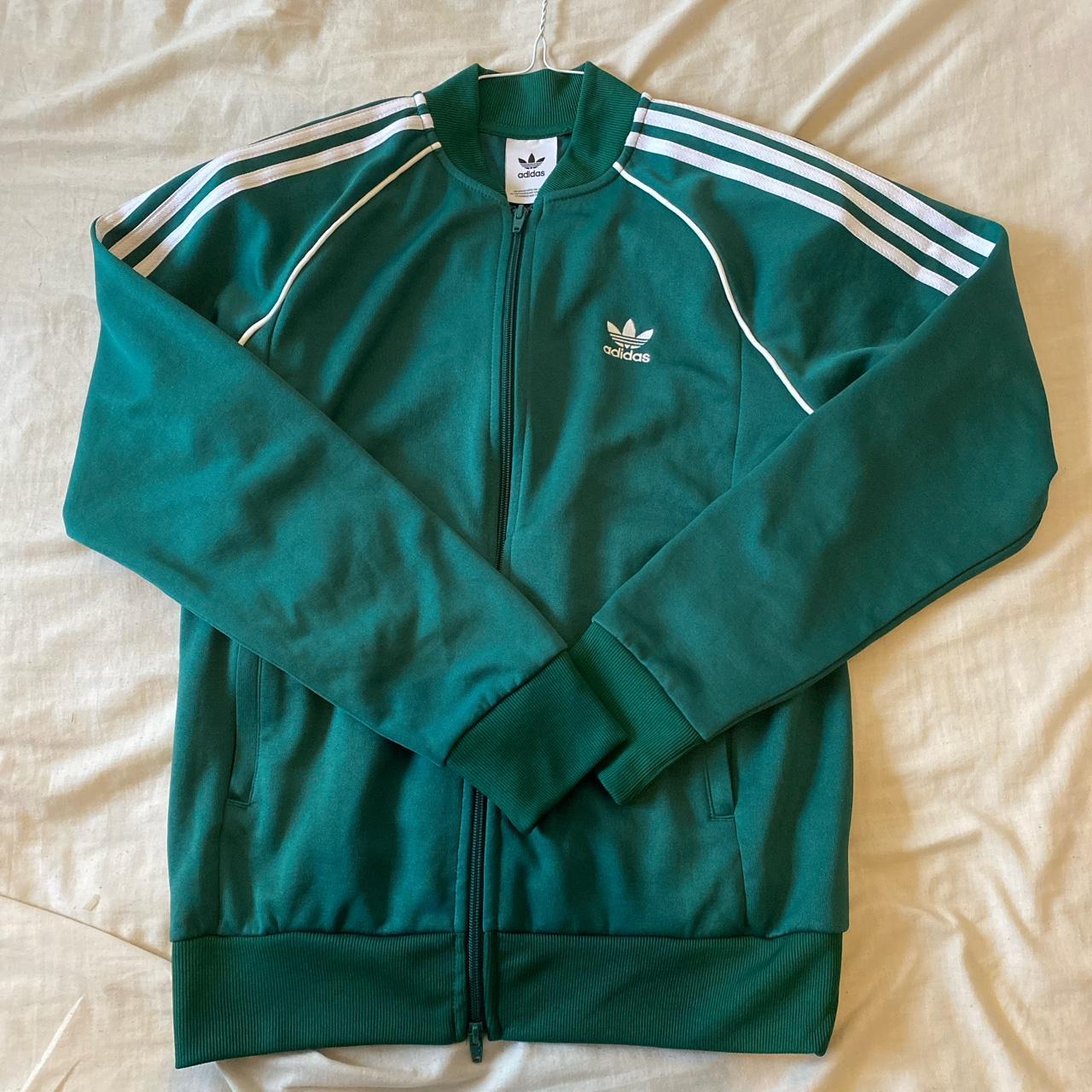 Mens green adidas sweatshirt jumper sst top. Size s