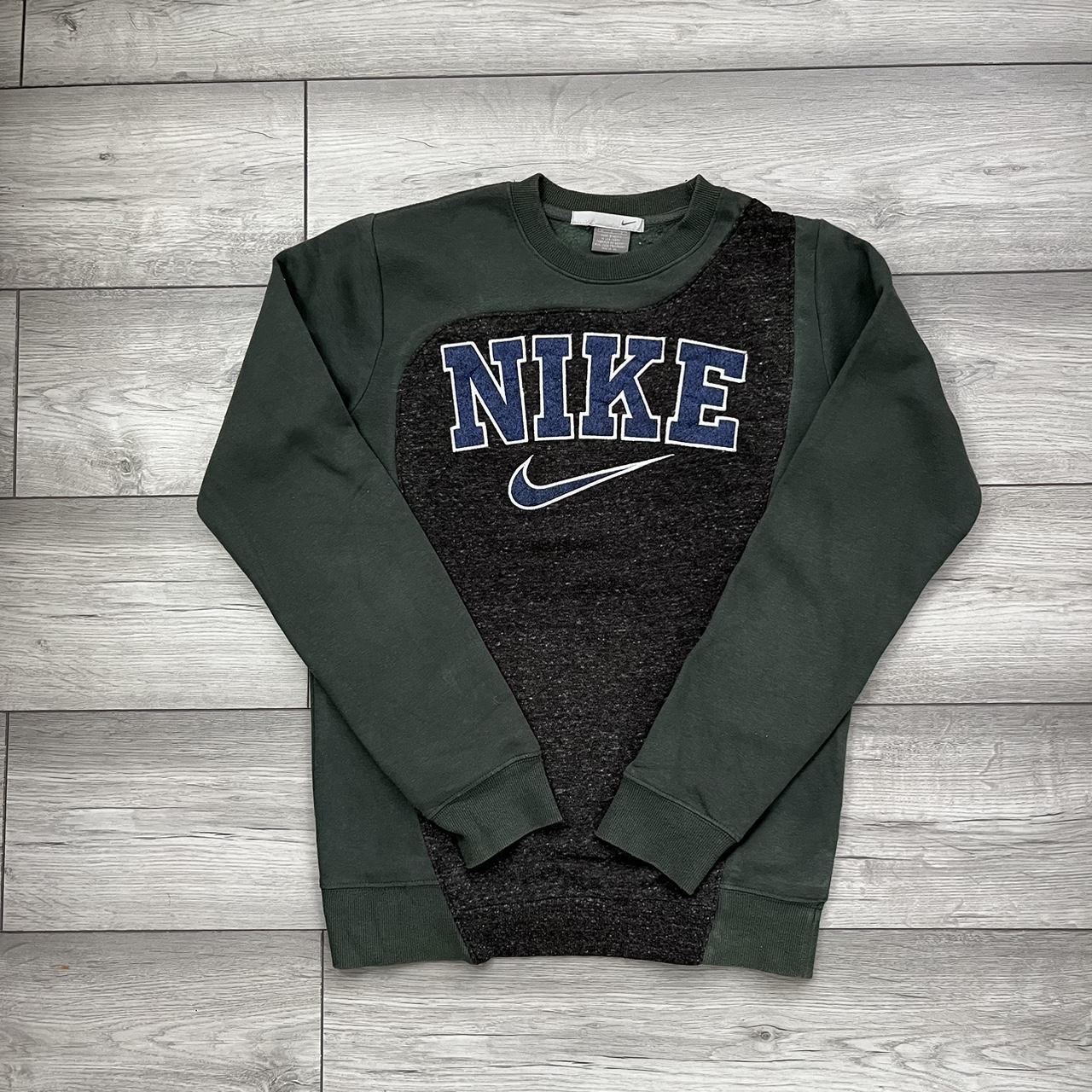 Nike vintage reworked sweatshirt with embroided. Depop