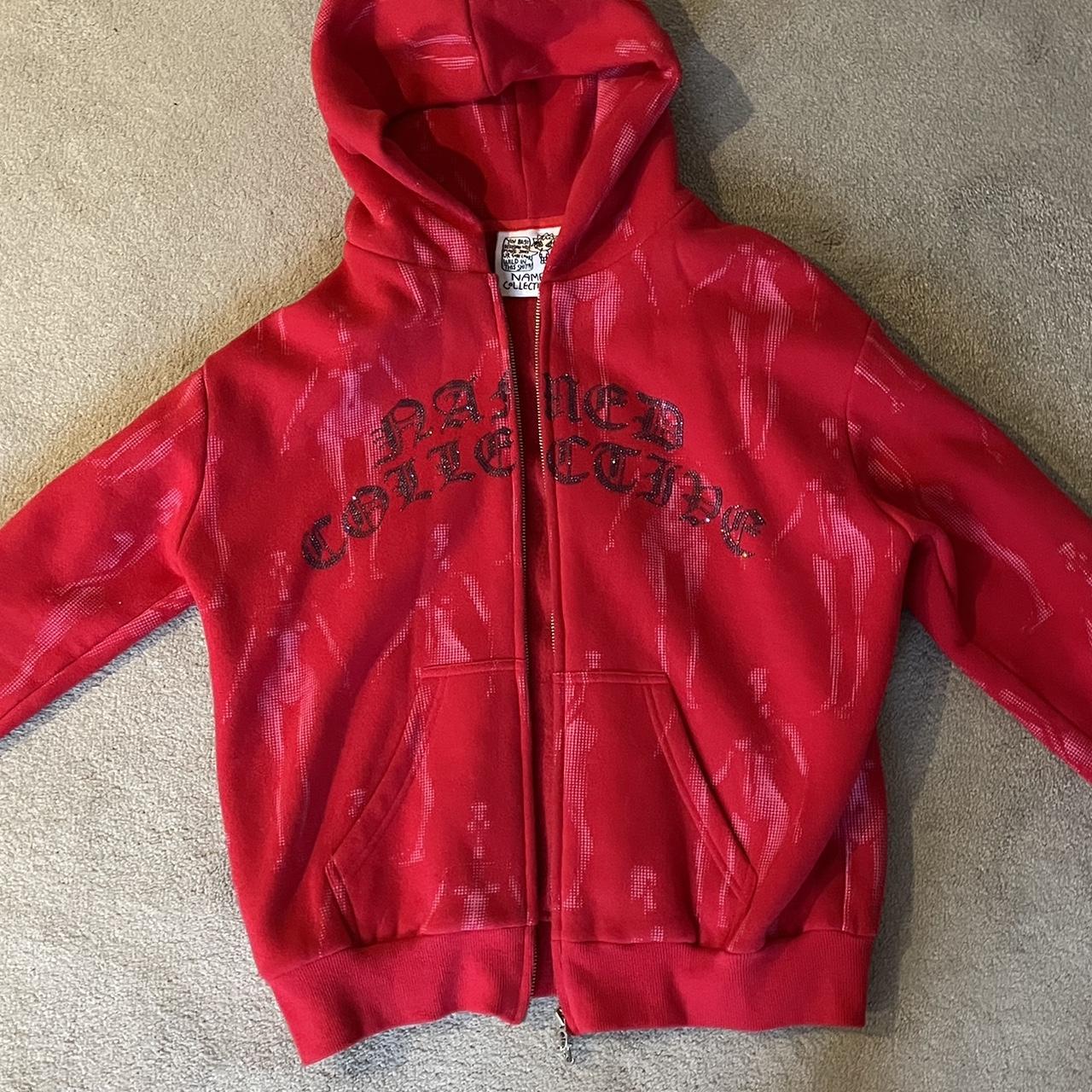 Named Collective Red Zipup namedcollective hoodie... Depop