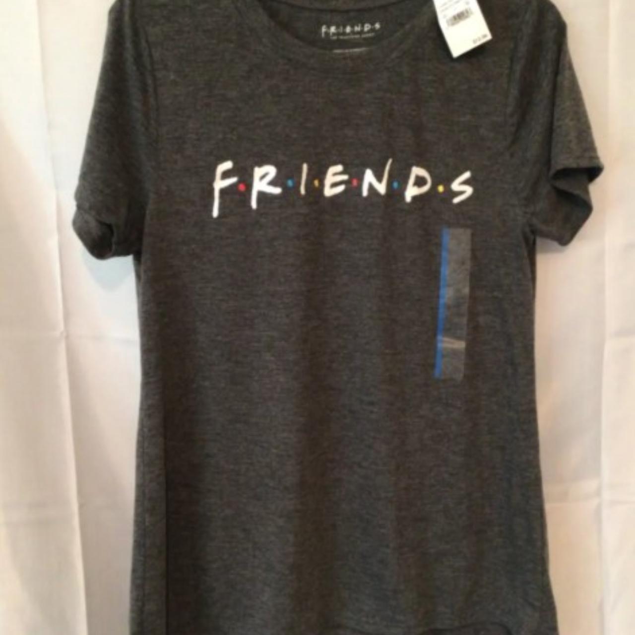 Friends T-Shirt Women L LARGE Gray Graphic Short... - Depop