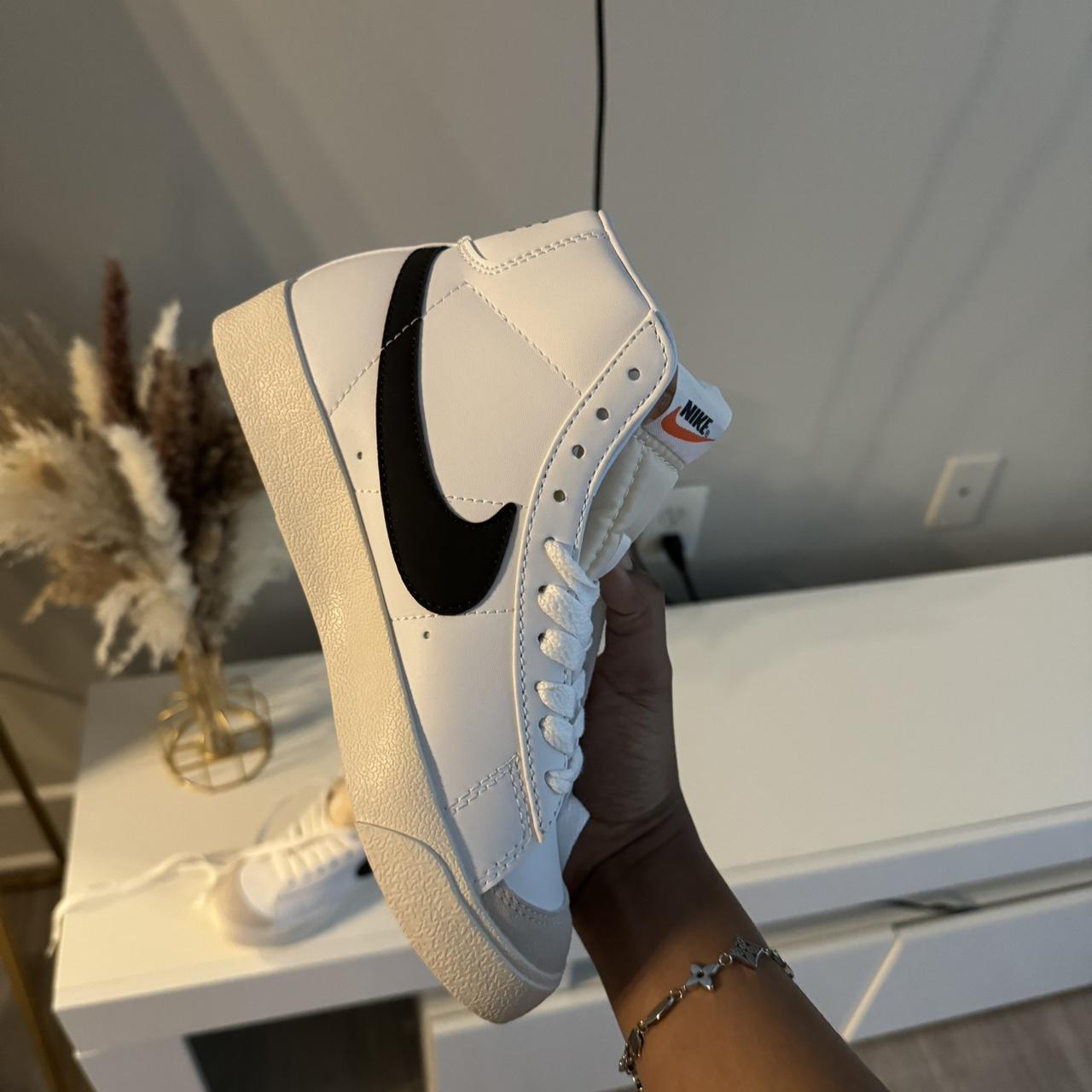 womens nike black and white high tops