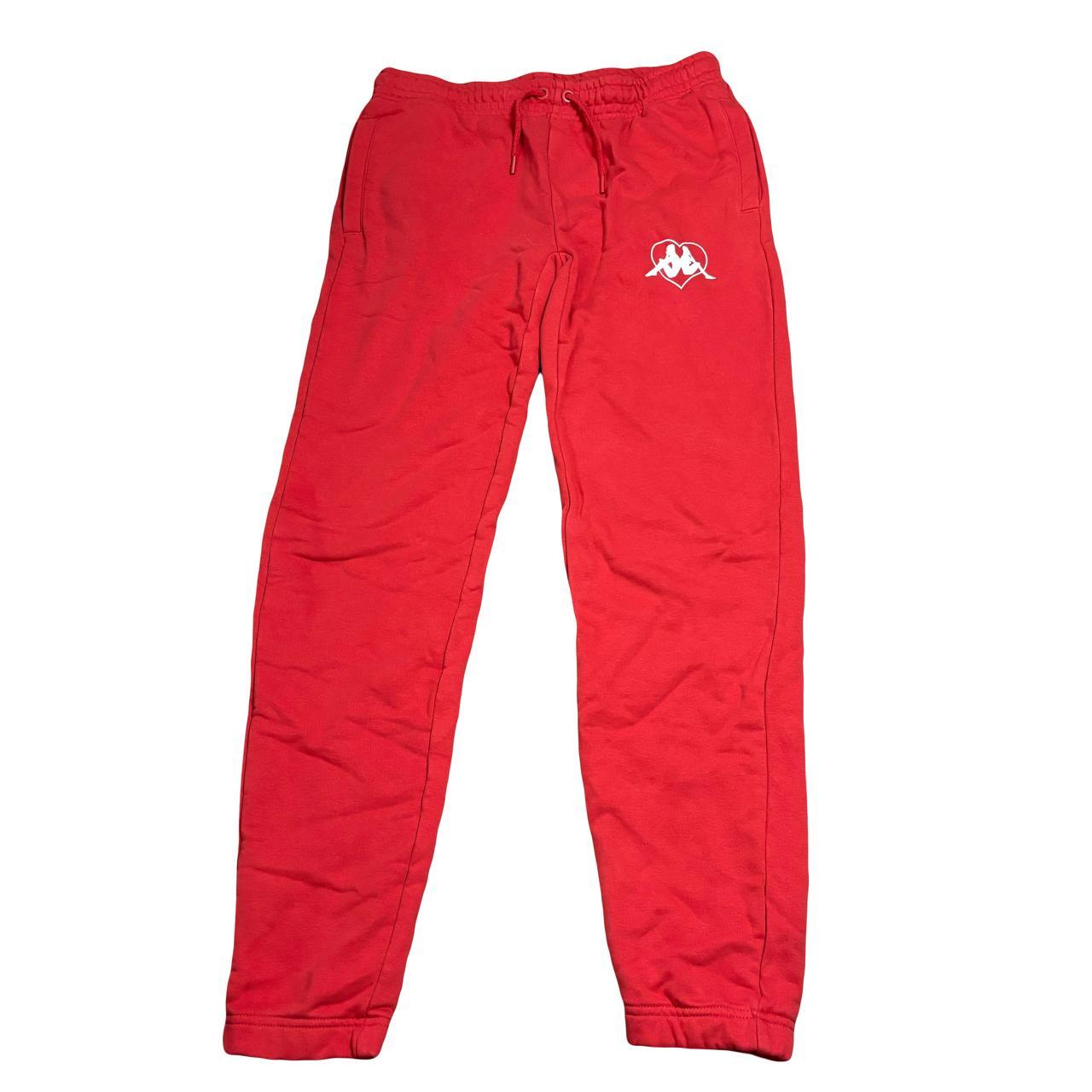 Kappa red sweatpants with two pockets on the front