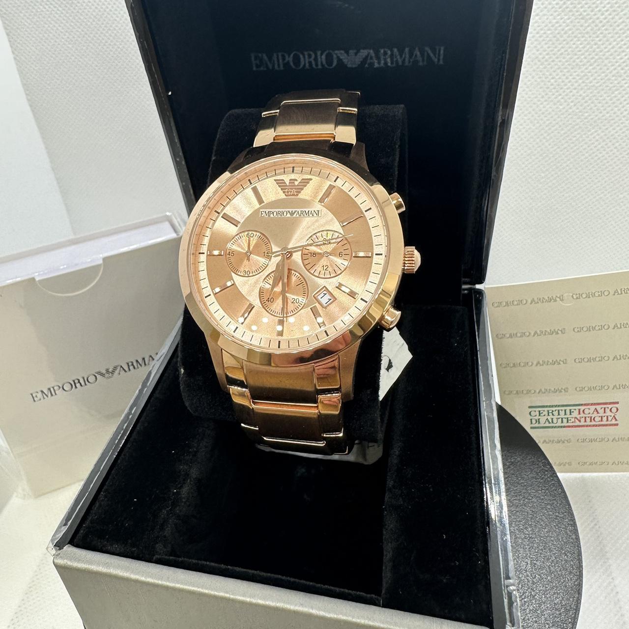 Emporio Armani AR2452 Rose Gold Chronograph Mens. Depop