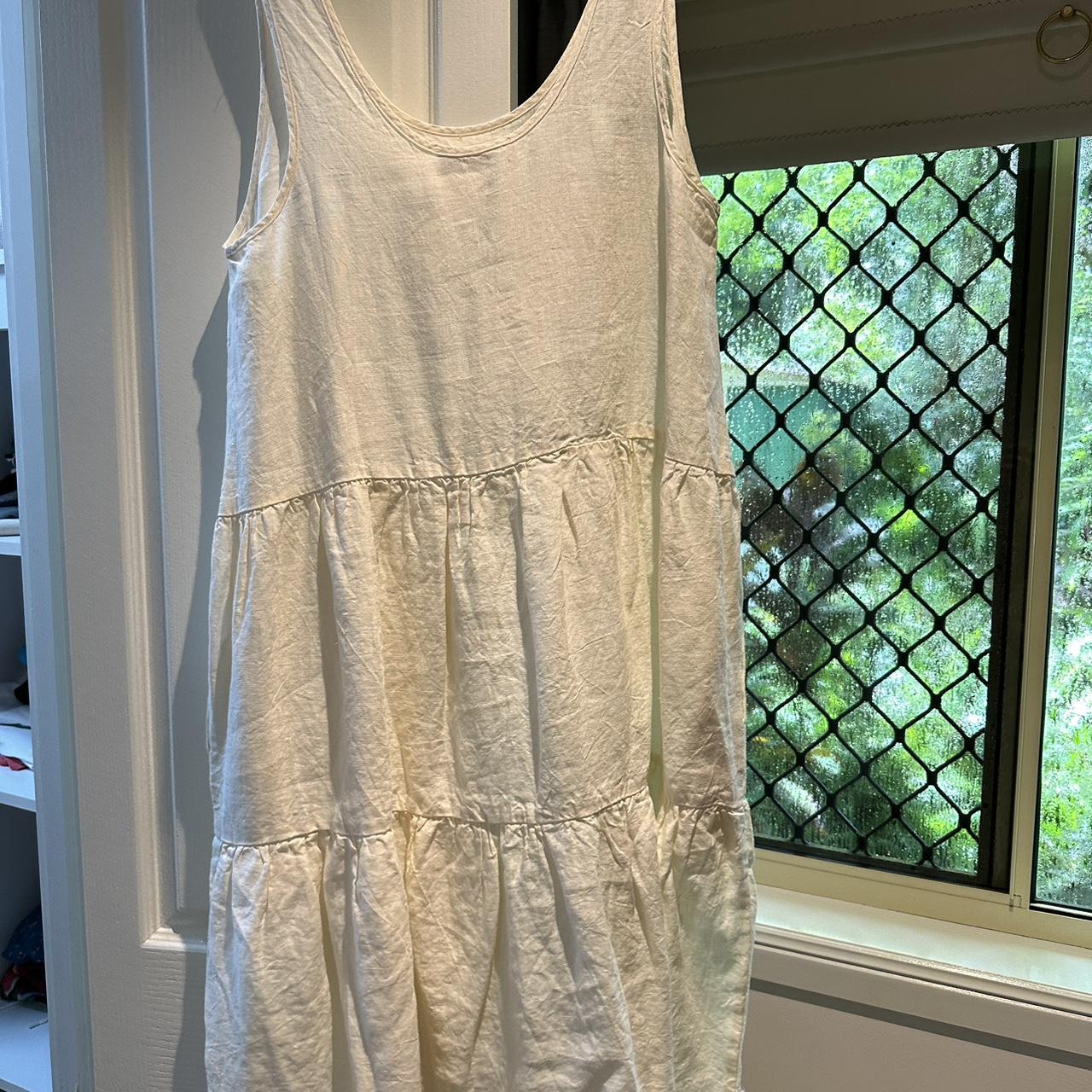 Assembly Label Tiered Linen Dress BNWT Size... - Depop