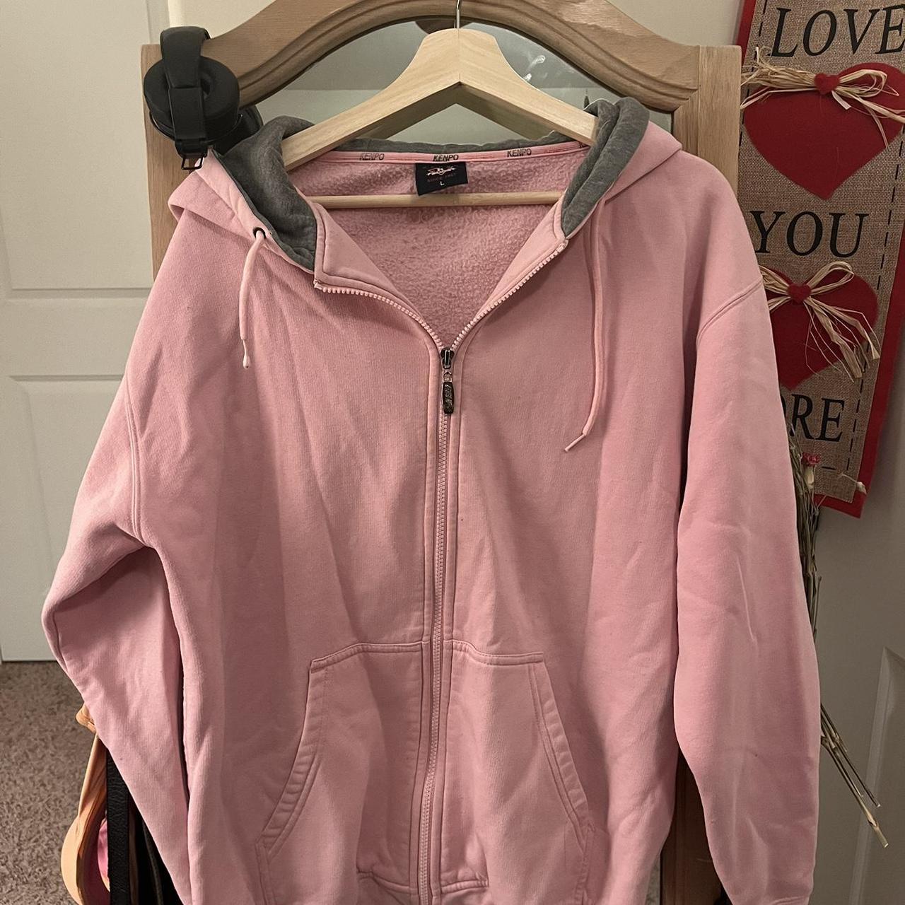 Vintage oversized zip up hoodie Size: L #vintage... - Depop
