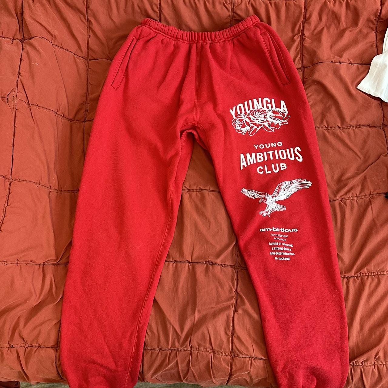 YoungLa immortal joggers Red Size large Slight... - Depop