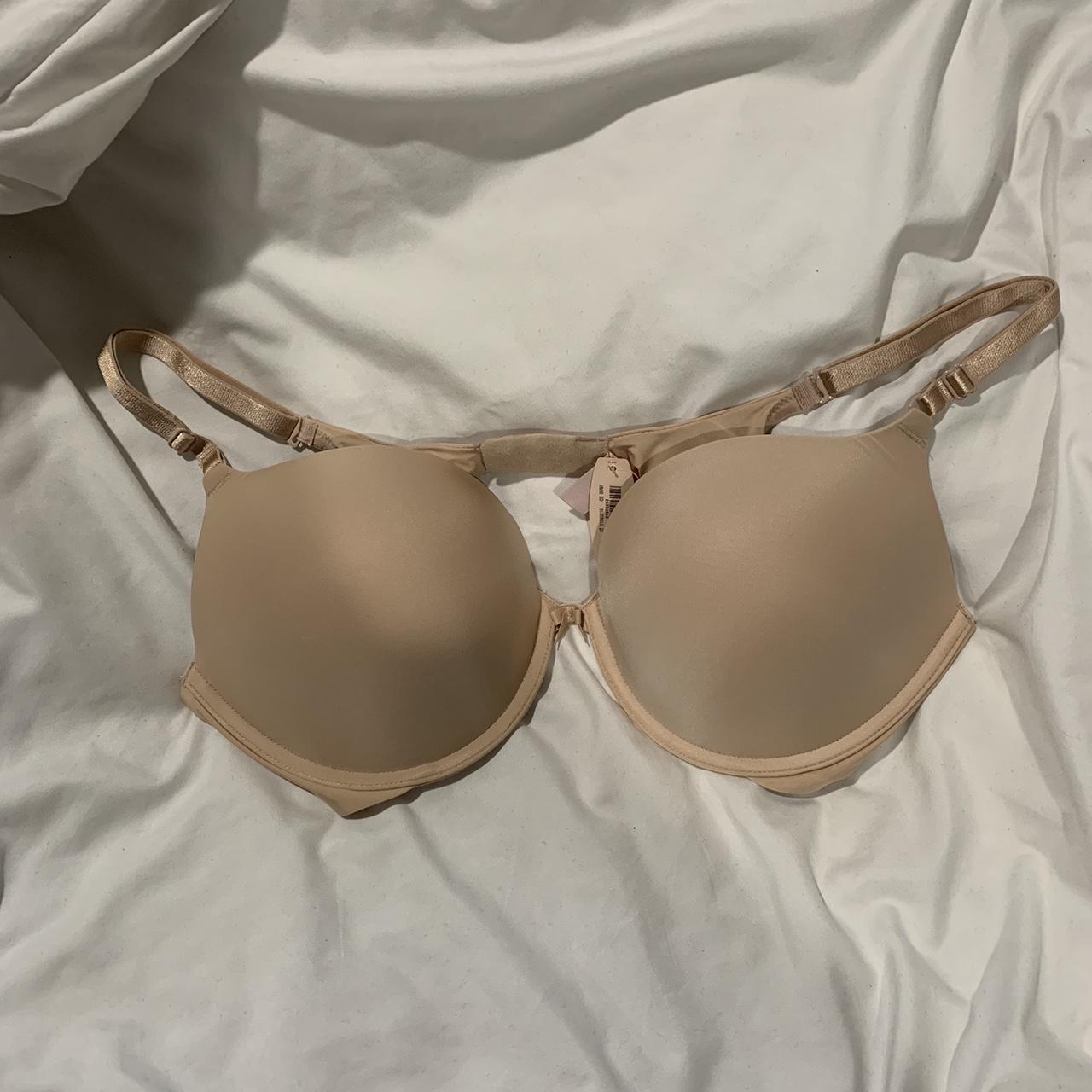 Victoria's Secret lined Demi bra orangey red salmon - Depop