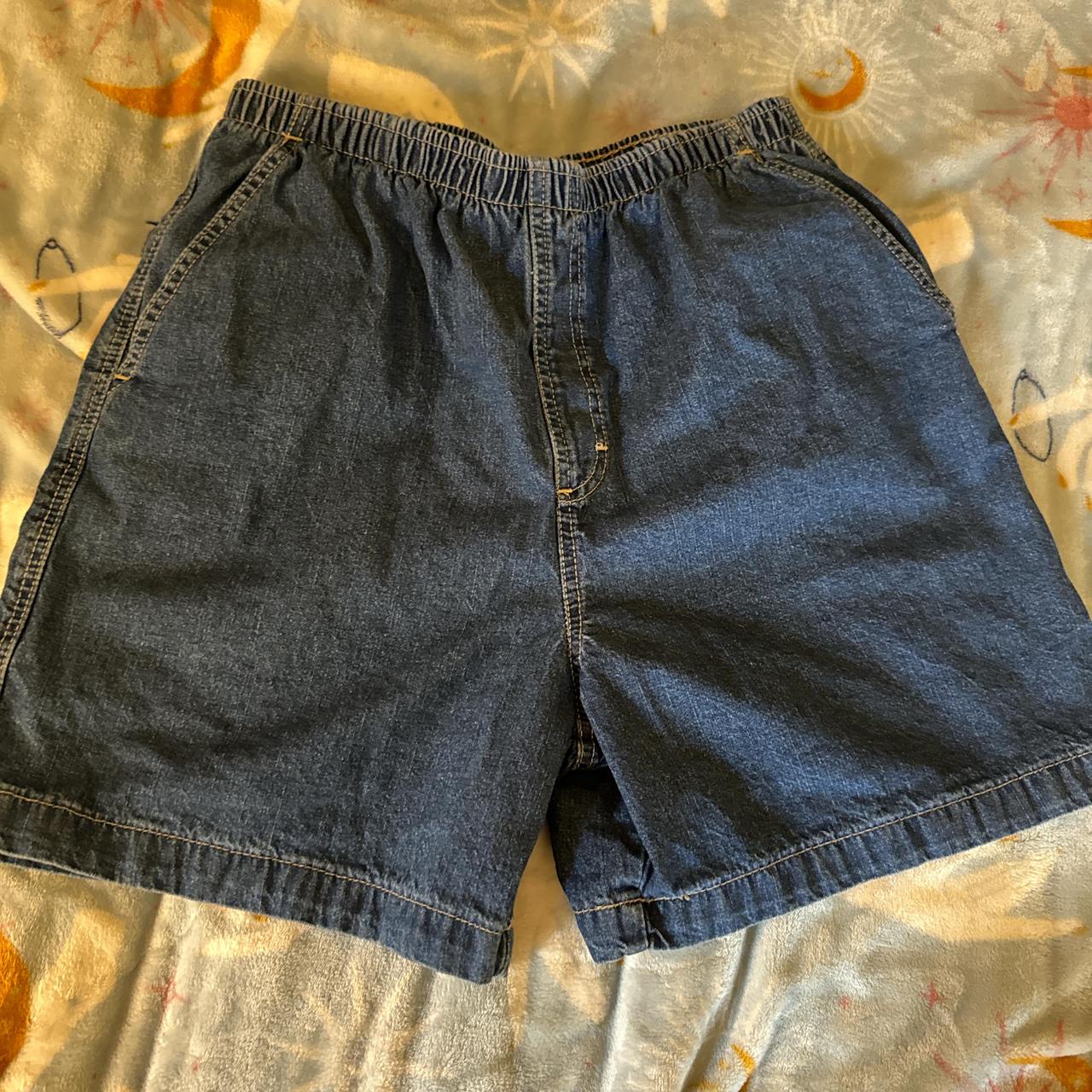 White stag denim 2024 shorts elastic waist