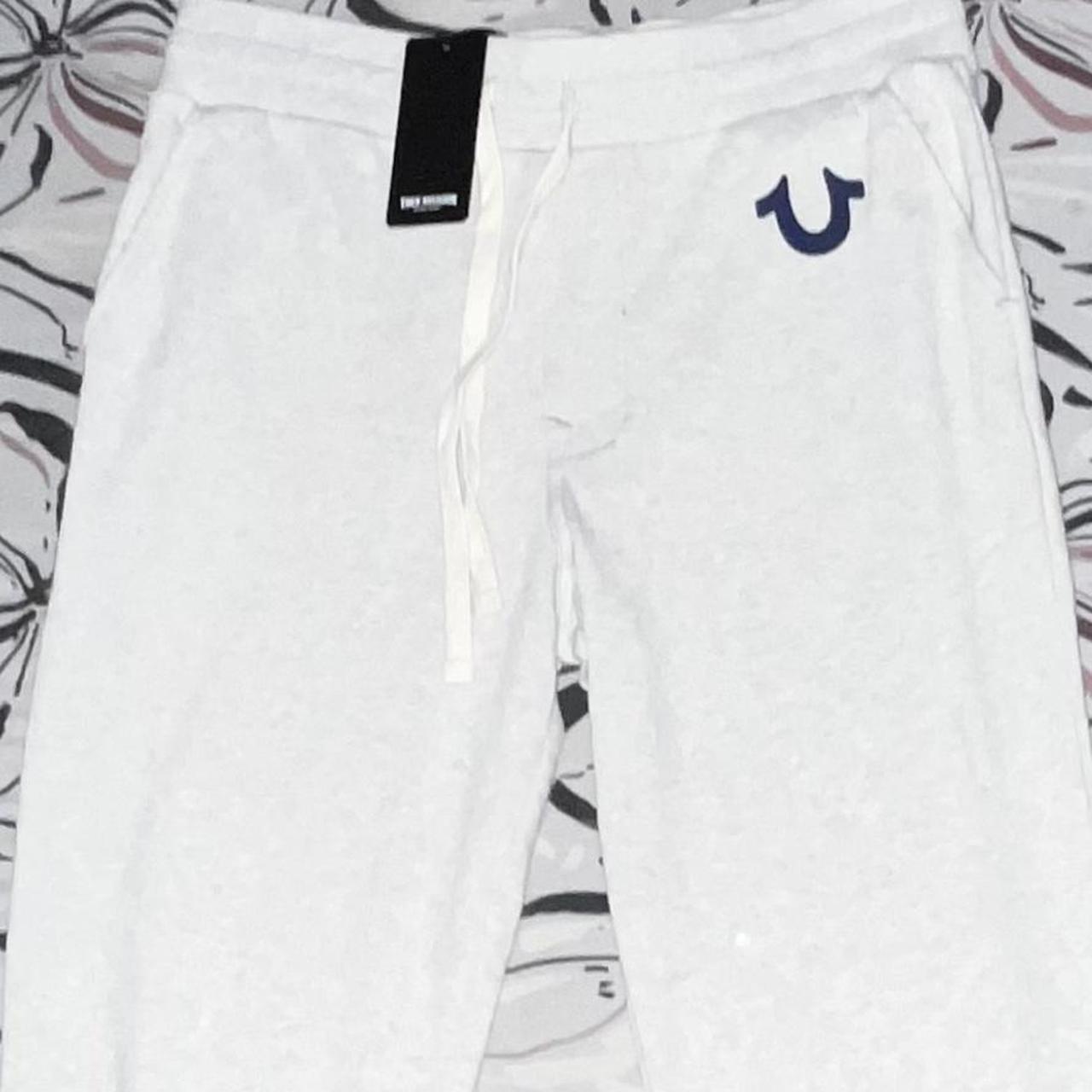 WHITE TRUE RELIGION SWEATPANTS (WITH TAG) Depop