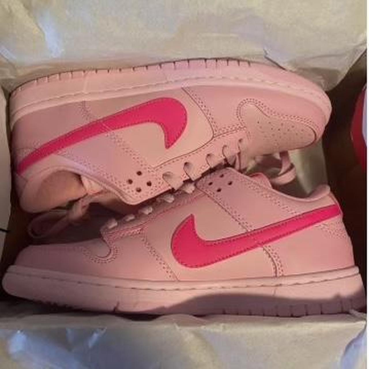 triple pink dunks (barbie dunks) - Depop