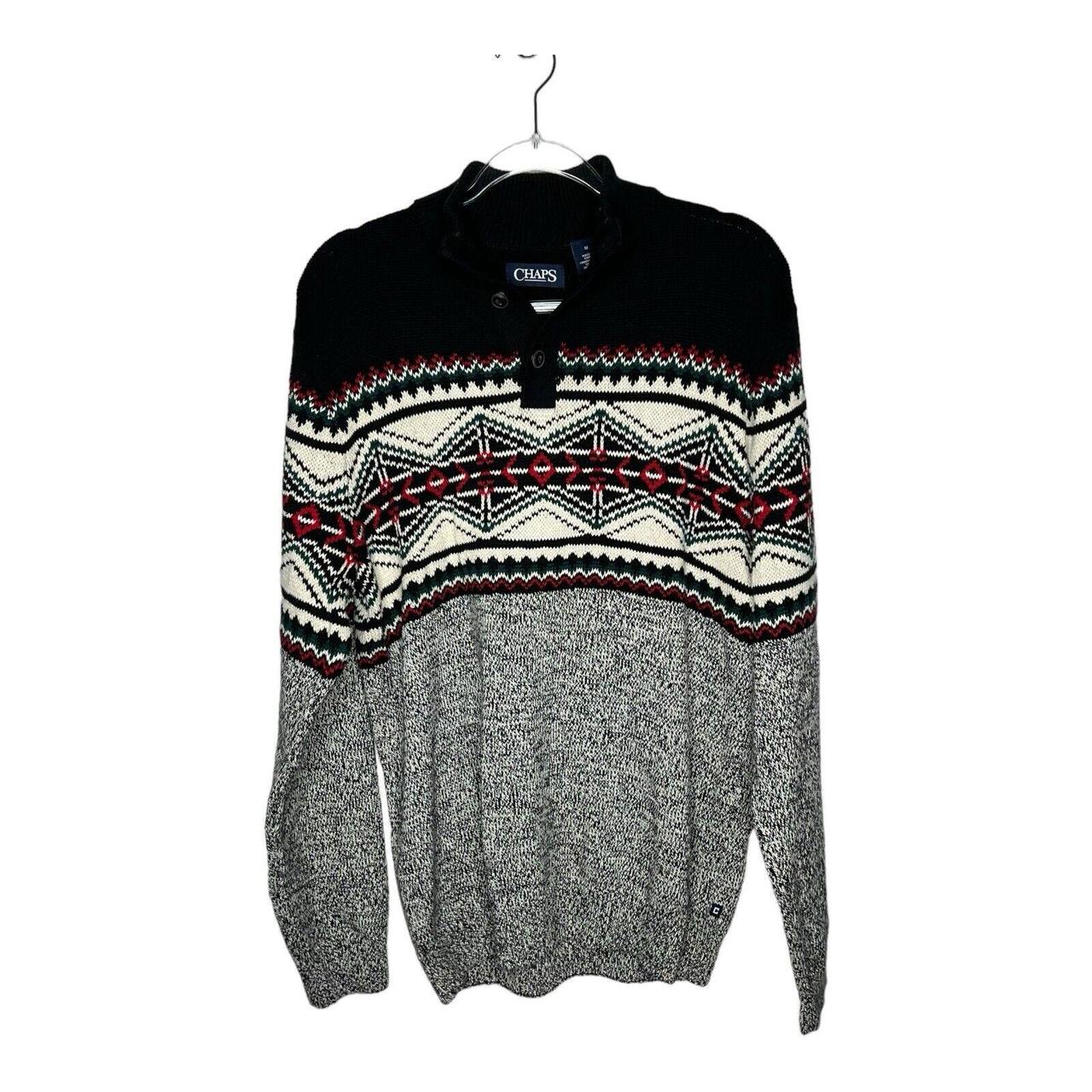 Chaps mock neck sweater store