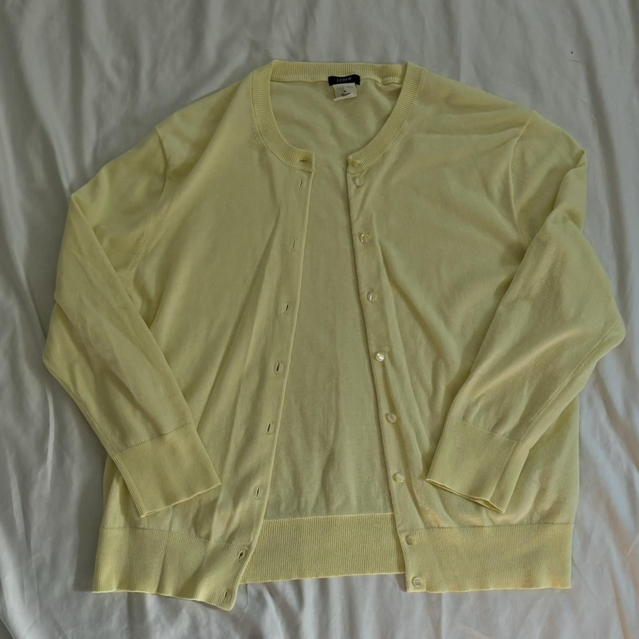 J.Crew yellow cardigan Depop