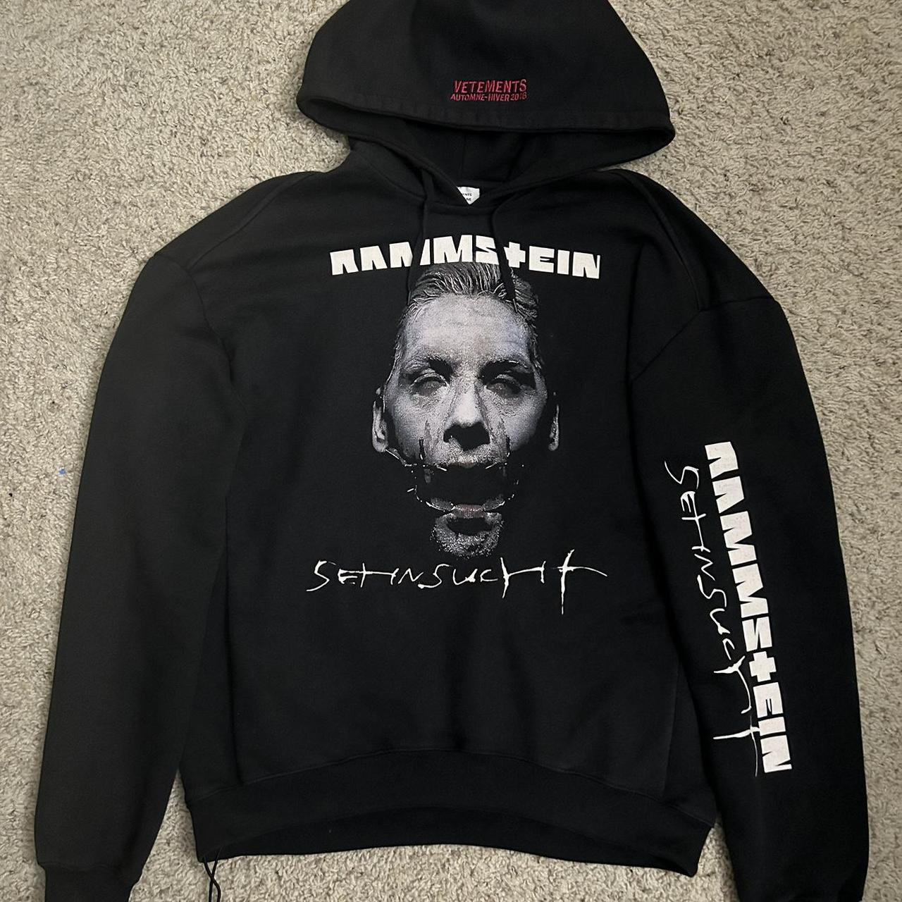 Vetements Rammstein Hoodie Rarest size hard to find... - Depop