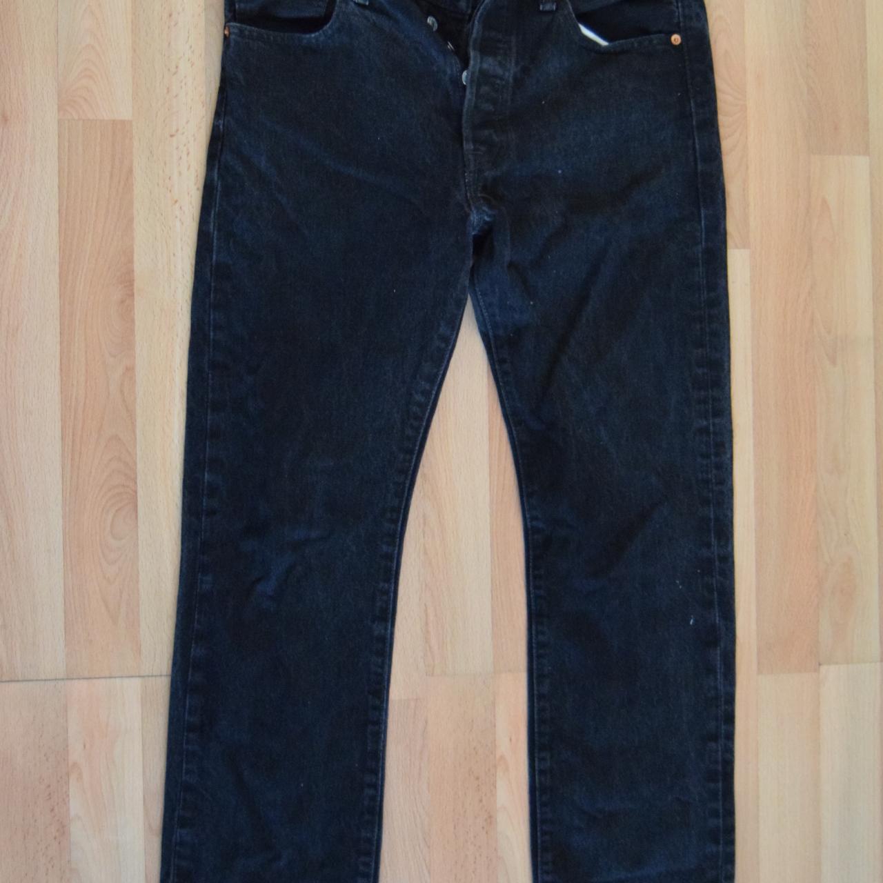 Levi Straus & Co 501 jeans, 32x30, black, used, wear... - Depop