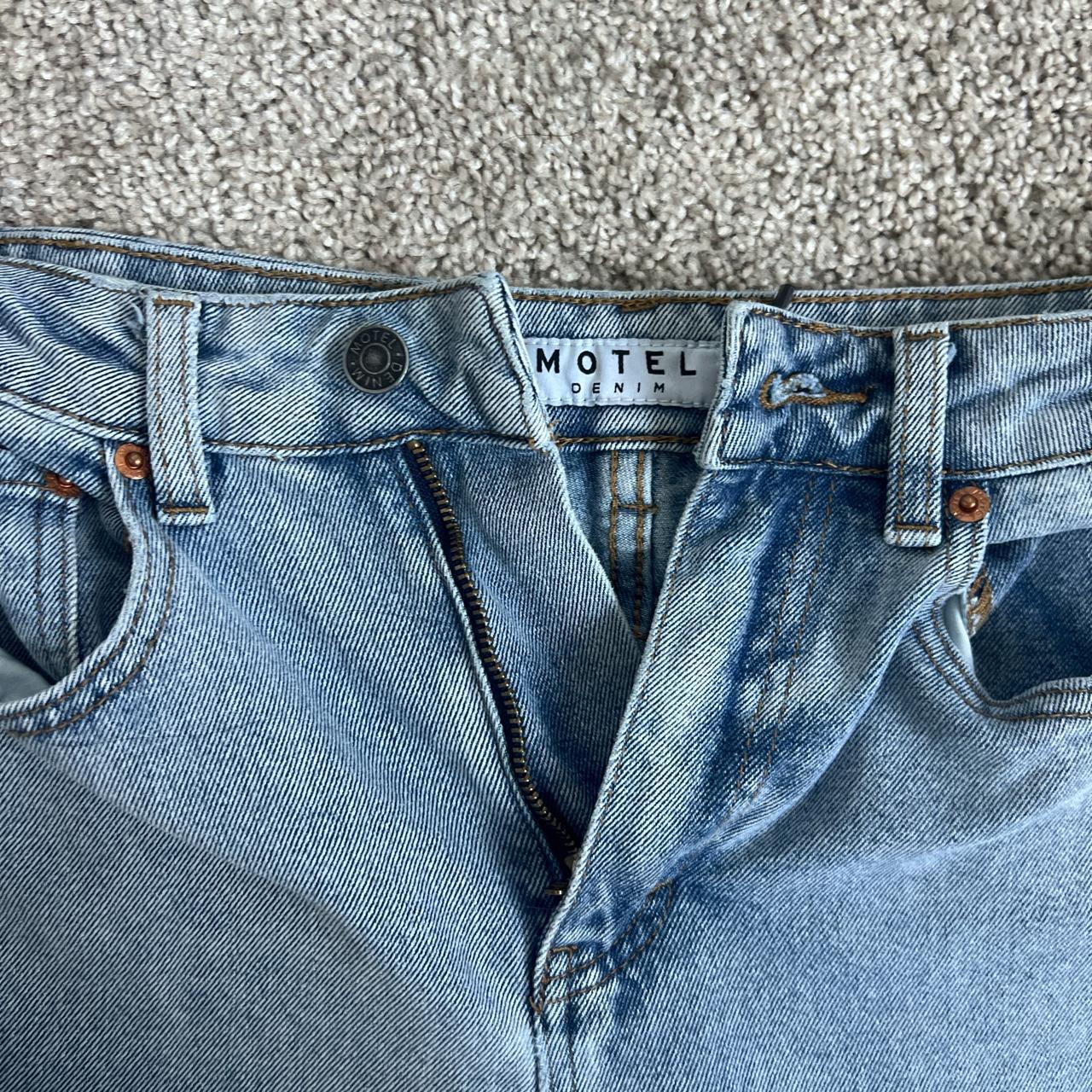 MOTEL ROCKS jeans, split hem, distressed at the end... Depop