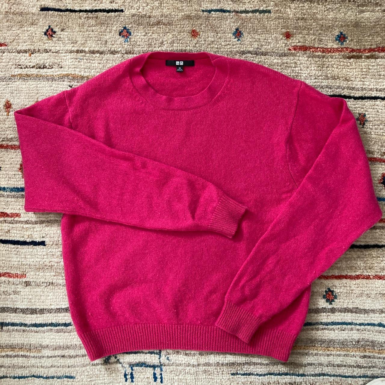 Gorgeous cerise pink jumper from Uniqlo. Size xs or... - Depop