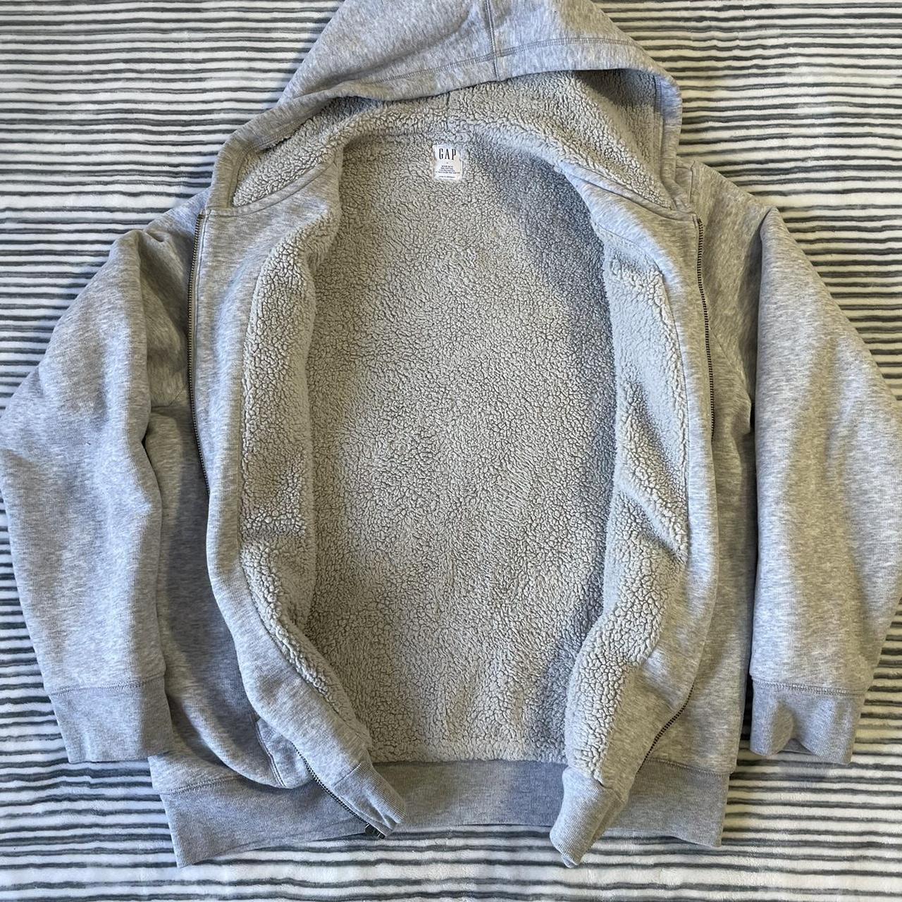 Gap Zip-up Sherpa-lined Sweatshirt. 10/10 condition.... - Depop